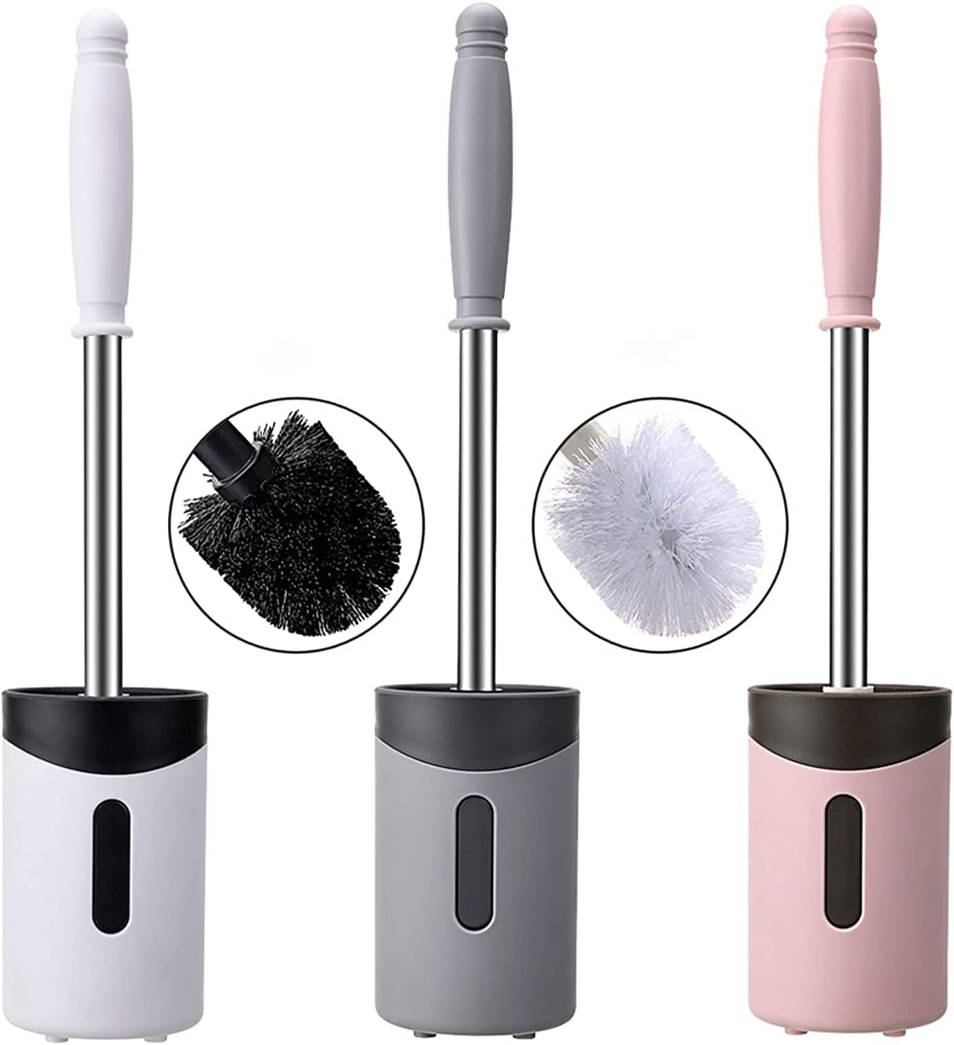 NIUBB Toilet Brush with Holder 2 Pack Stainless Steel