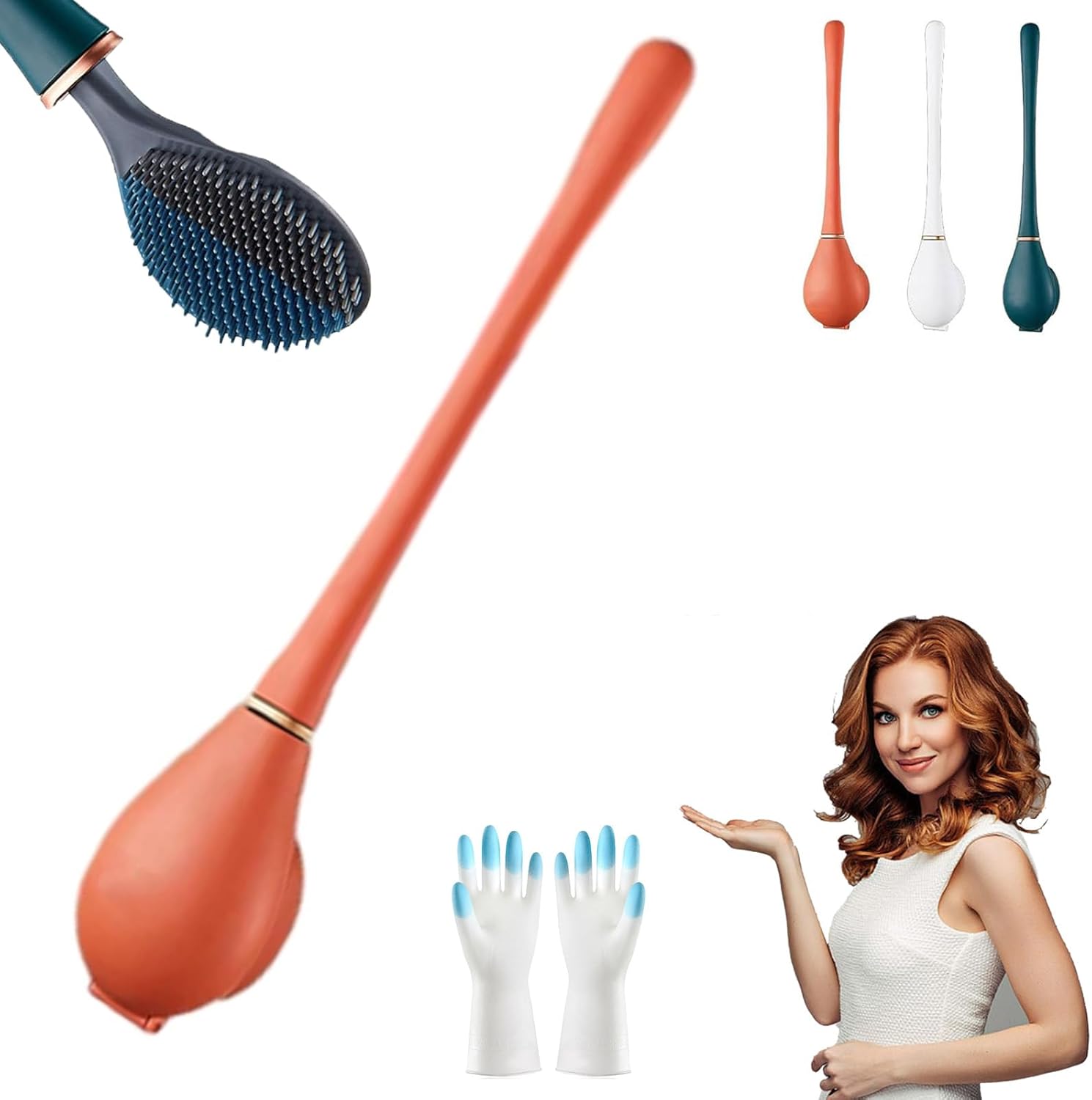 Reaci-Zicoly Flexible Silicone Toilet Brush Set