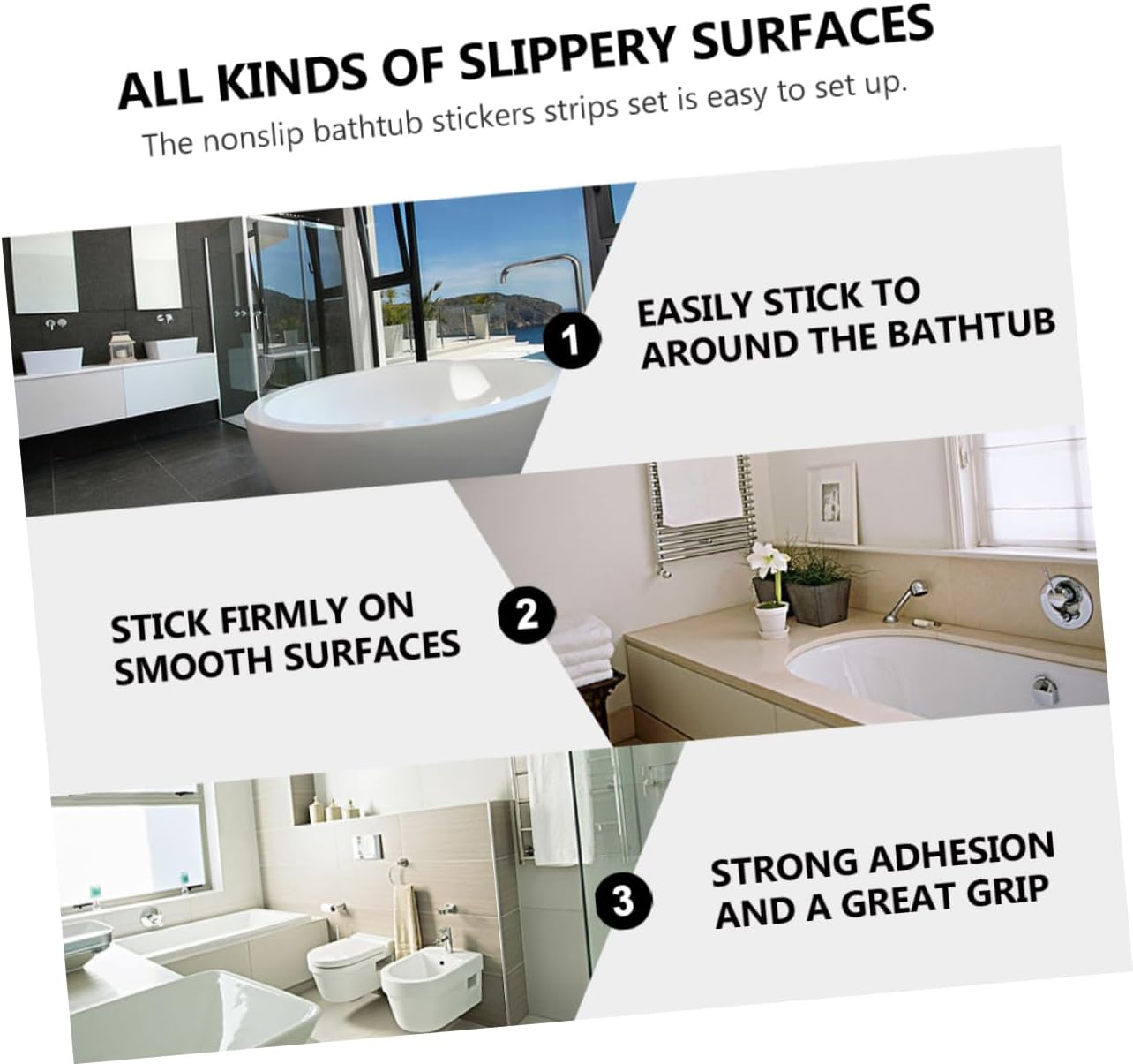 UTHCLO 20pcs Non-Skid Bath Stickers for Bathtub and Shower