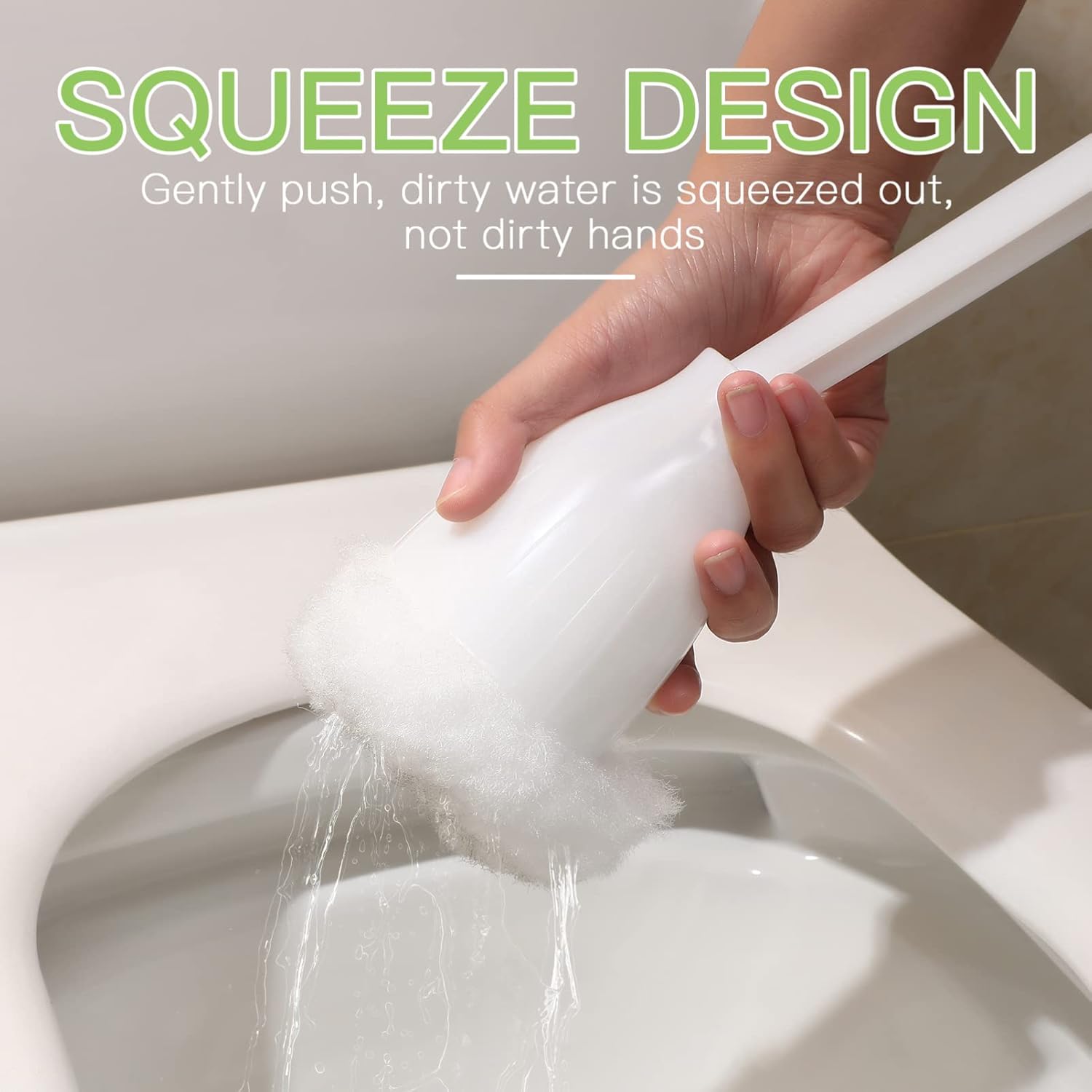 Tofficu Toilet Brush 5 Pcs with Handles for Deep Cleaning