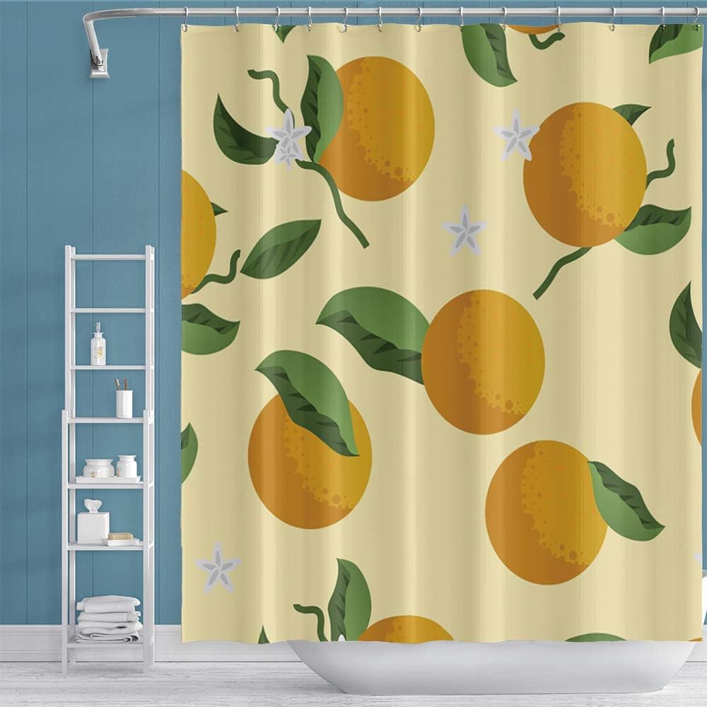 OERJU 60x72inch Waterproof Shower Curtain with Hooks