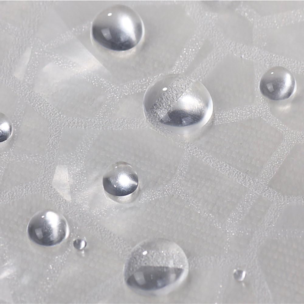 AooHome 72x72 Inch Clear EVA Shower Curtain with Bottom Magnets