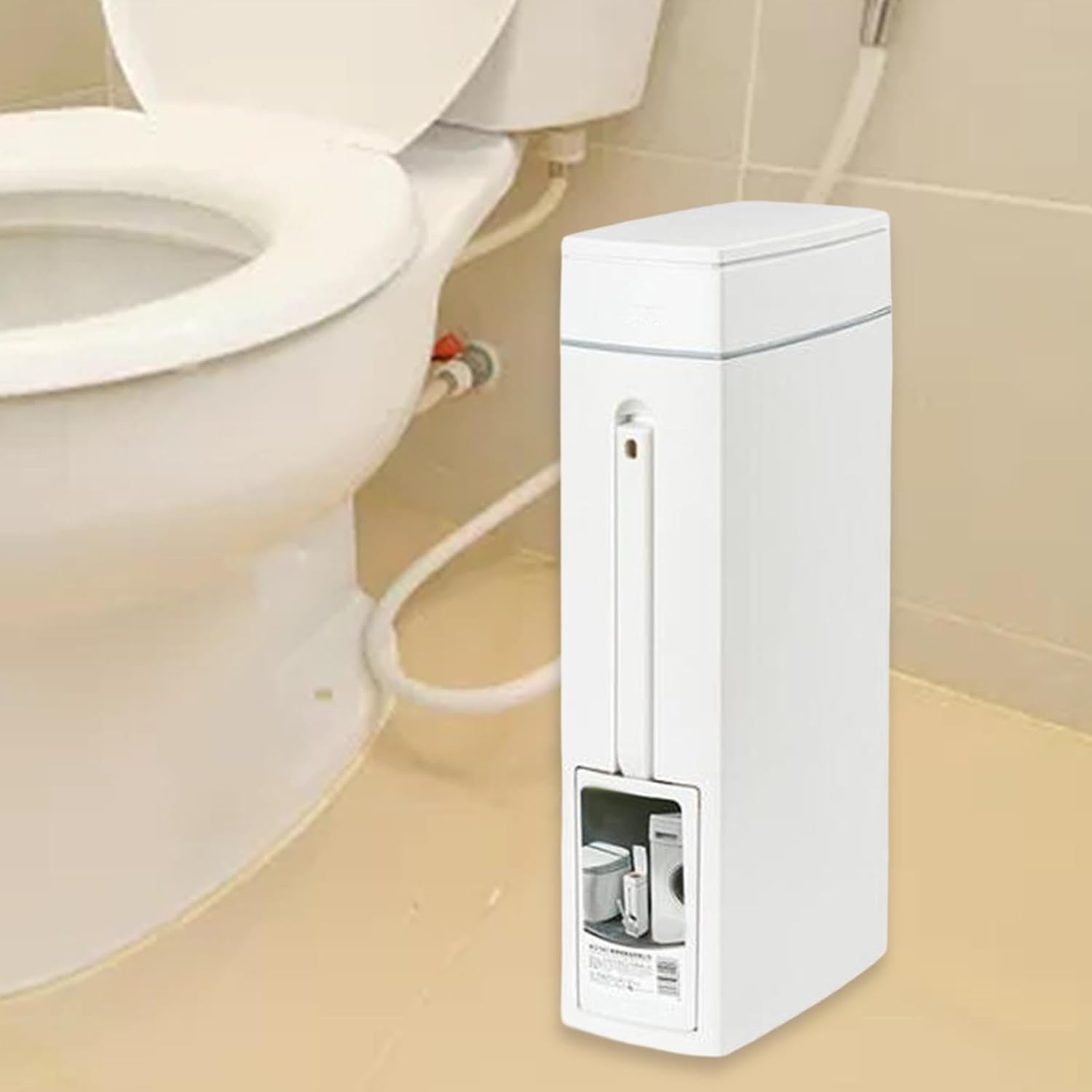 DimyFew Bathroom Bin with Toilet Brush Holder Set