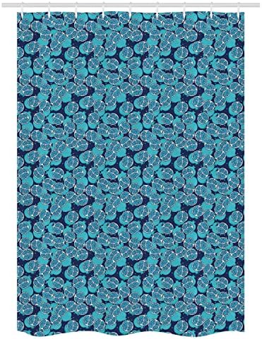 Ambesonne Turquoise Blue Stall Shower Curtain with Hooks