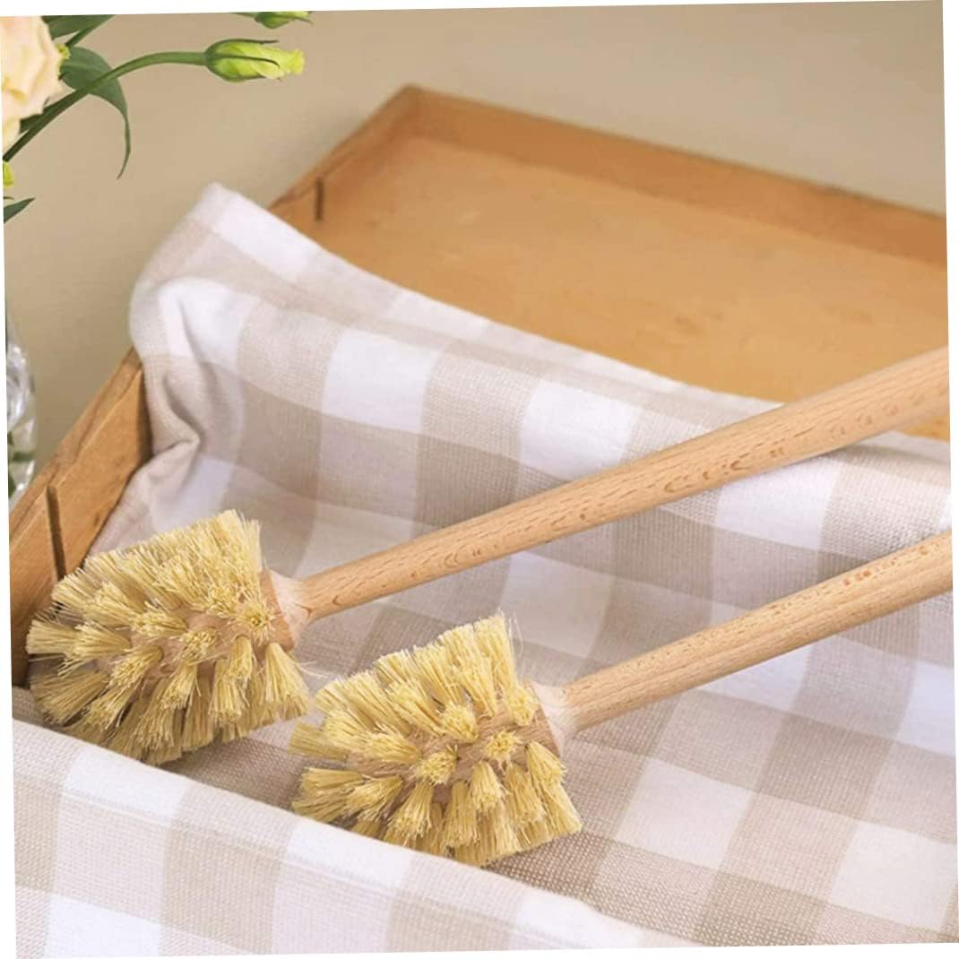 Beechwood Toilet Brush 2PCS 14x3in Non Slip Reusable