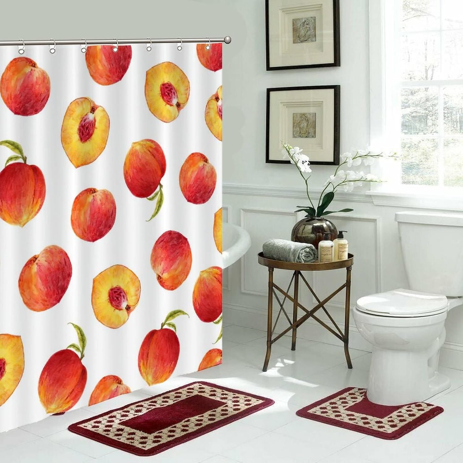 Funny Fruit Shower Curtain Liner Set 59 x 71