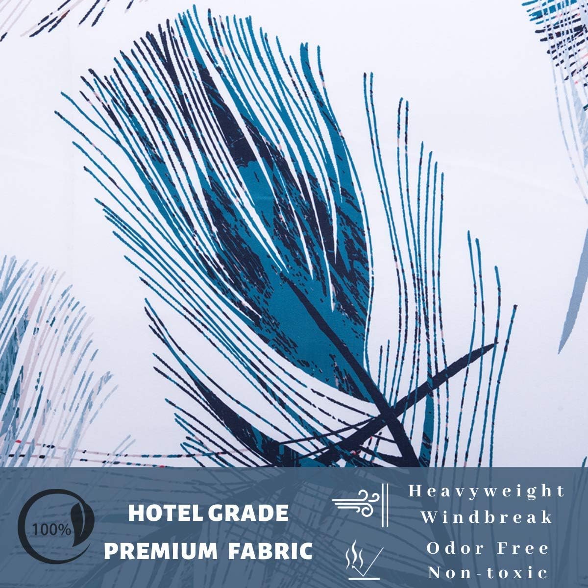 Ecoehoe 71x79 Waterproof Shower Curtain Set with Mesh Window