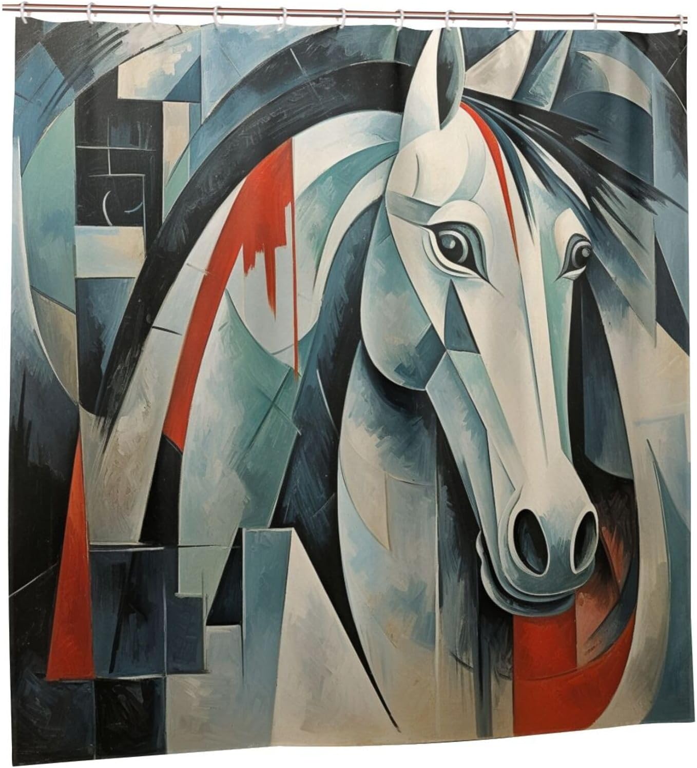DAOWANGZUO Horse Shower Curtain Set 72x72in