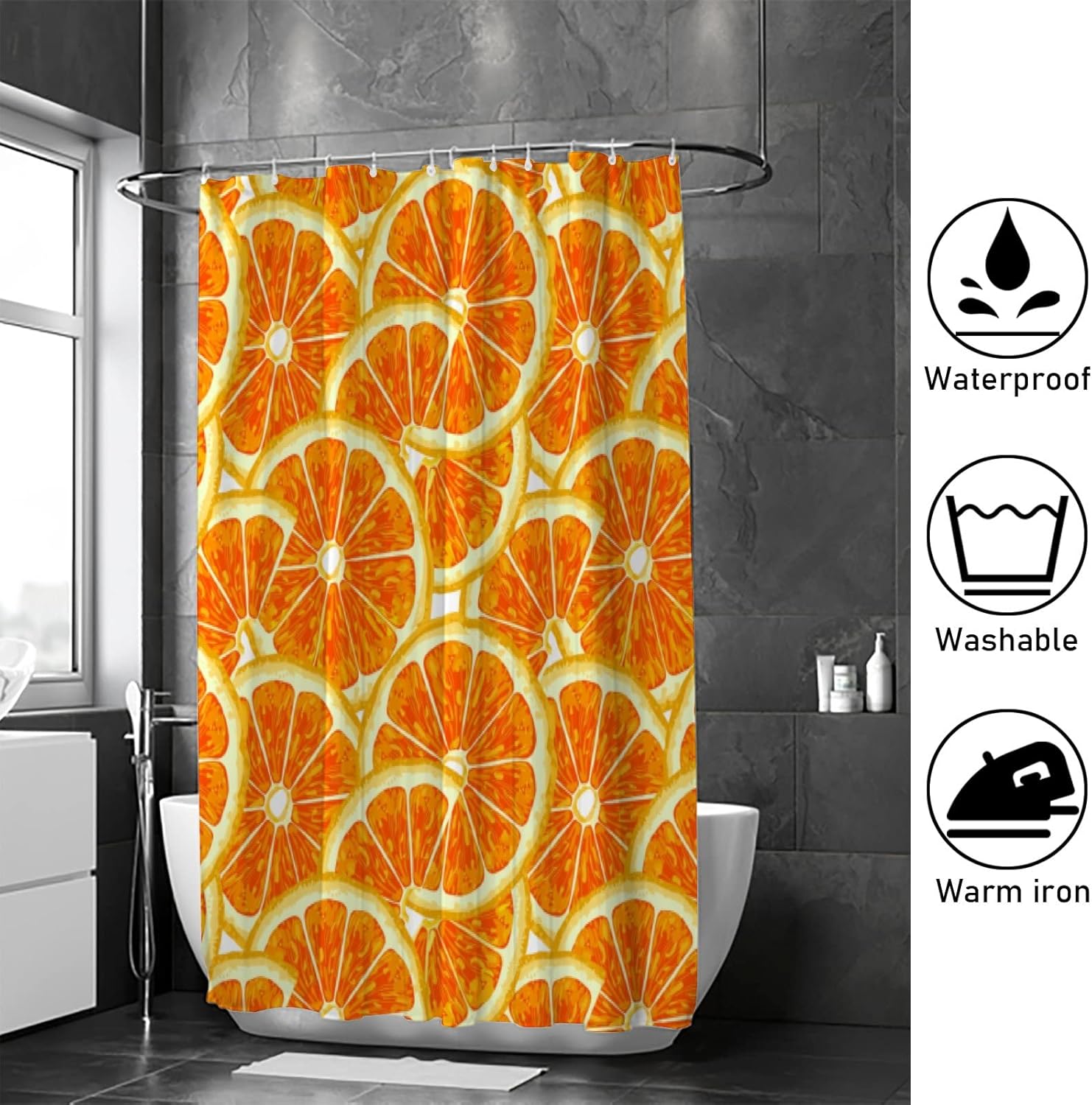 Hapuxt 60x72 Inch Waterproof Shower Curtain with 12 Hooks 1