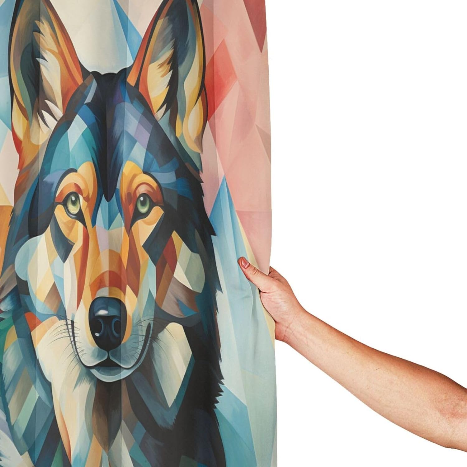DAOWANGZUO Black Dog Bohemian Shower Curtain Set