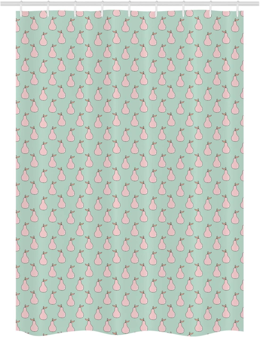 Ambesonne Pear Stall Shower Curtain Set with Hooks