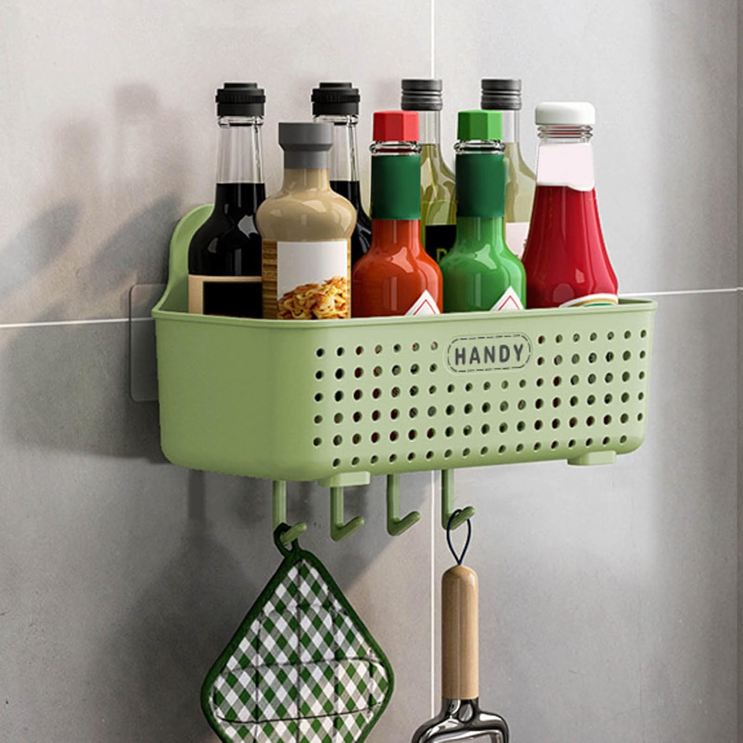 Wall Mounted Storage Basket for Bathroom and Kitchen