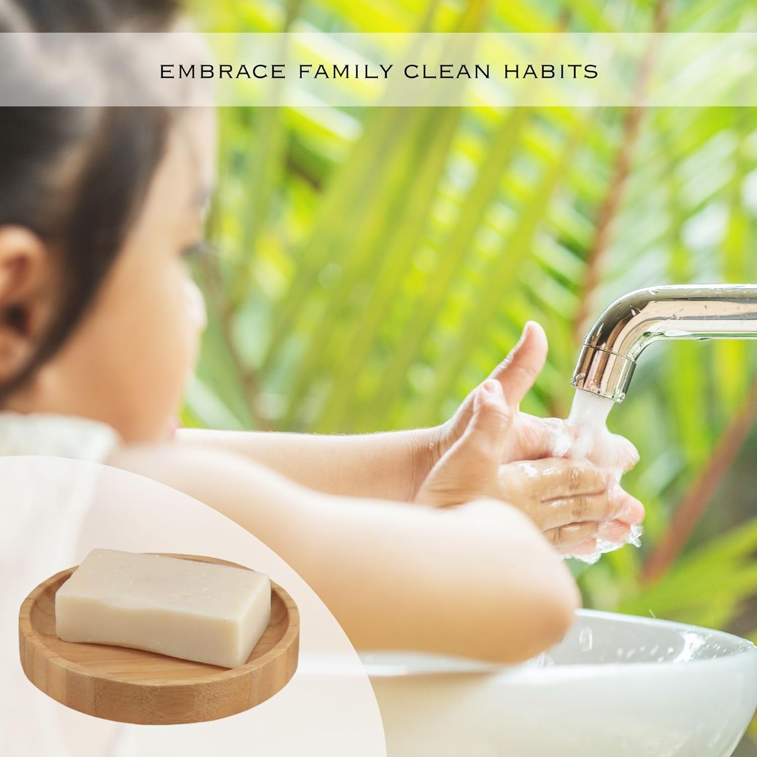5-Piece Bamboo Bathroom Accessory Set