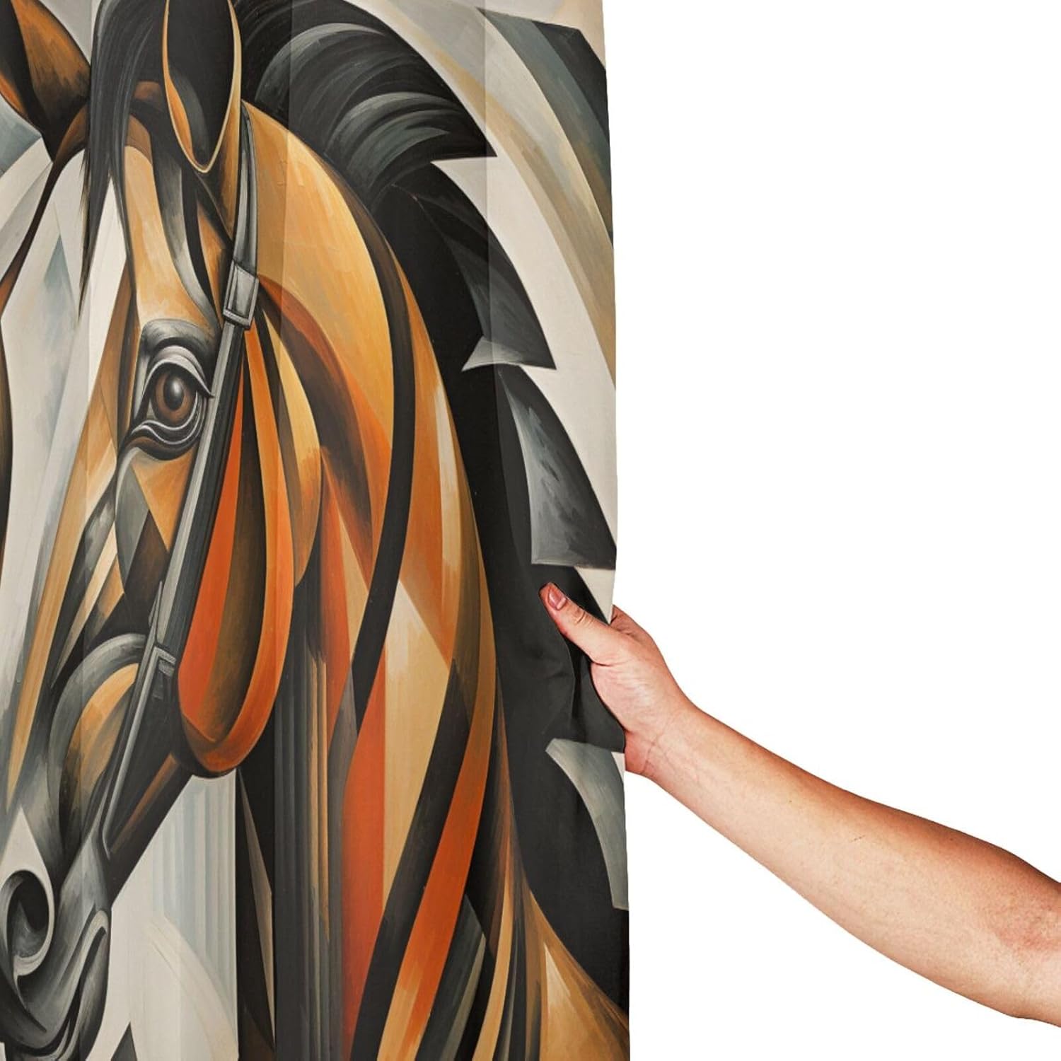 Zebra Shower Curtain Set with 12 Hooks 72x72in
