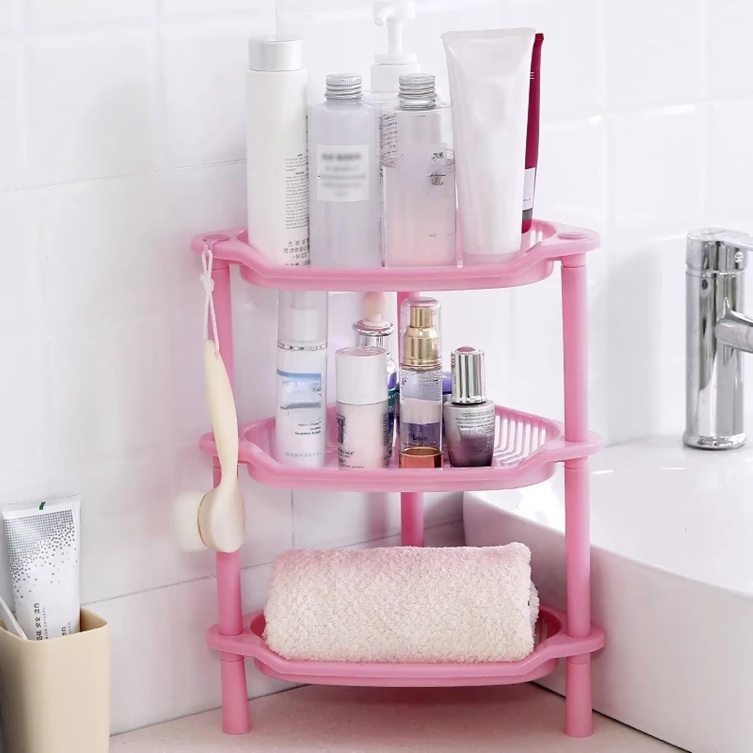 Typutomi 3 Tier Shower Caddy Organizer Shelf Blue