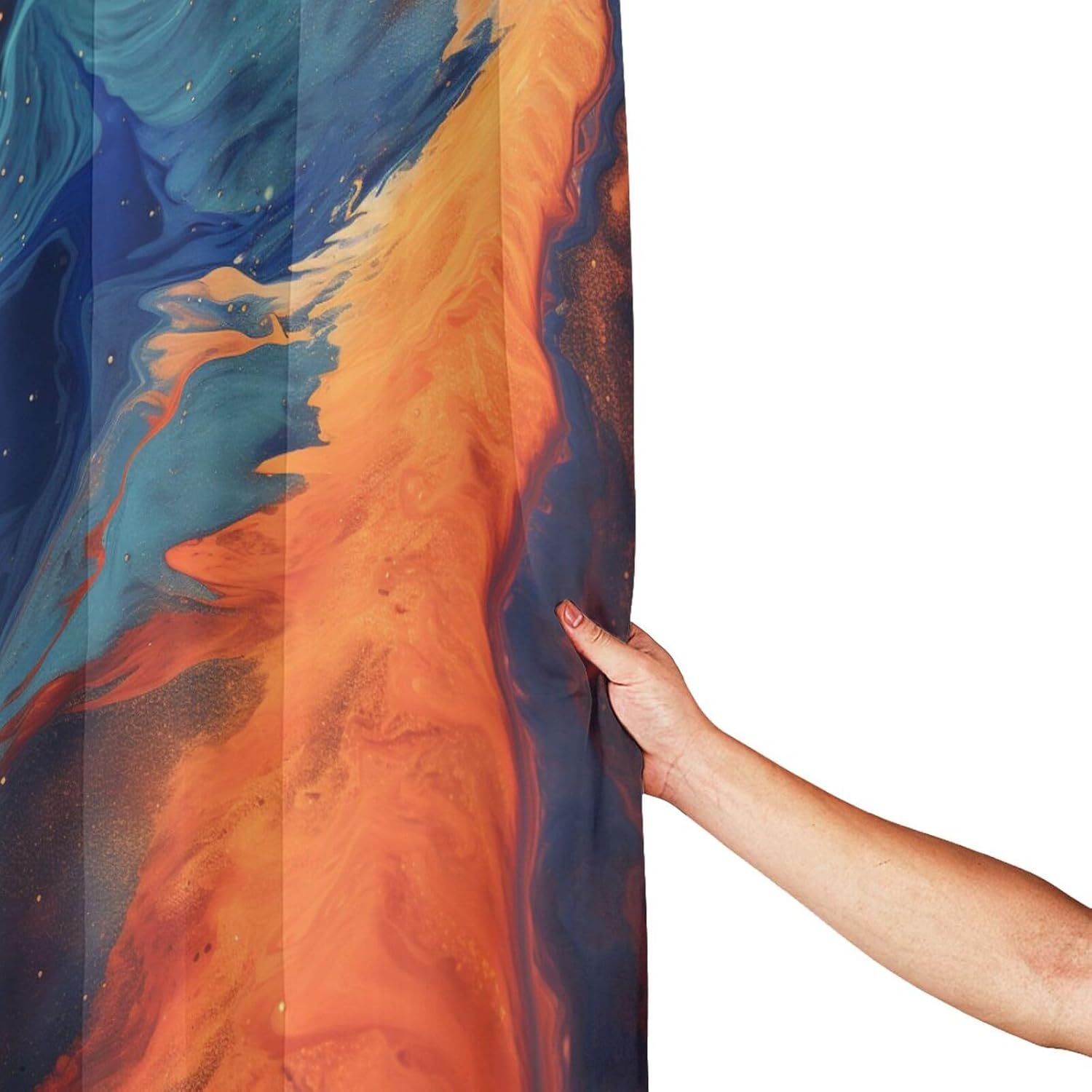 Abstract Texture Shower Curtain Set with 12 Hooks 72x72in 1