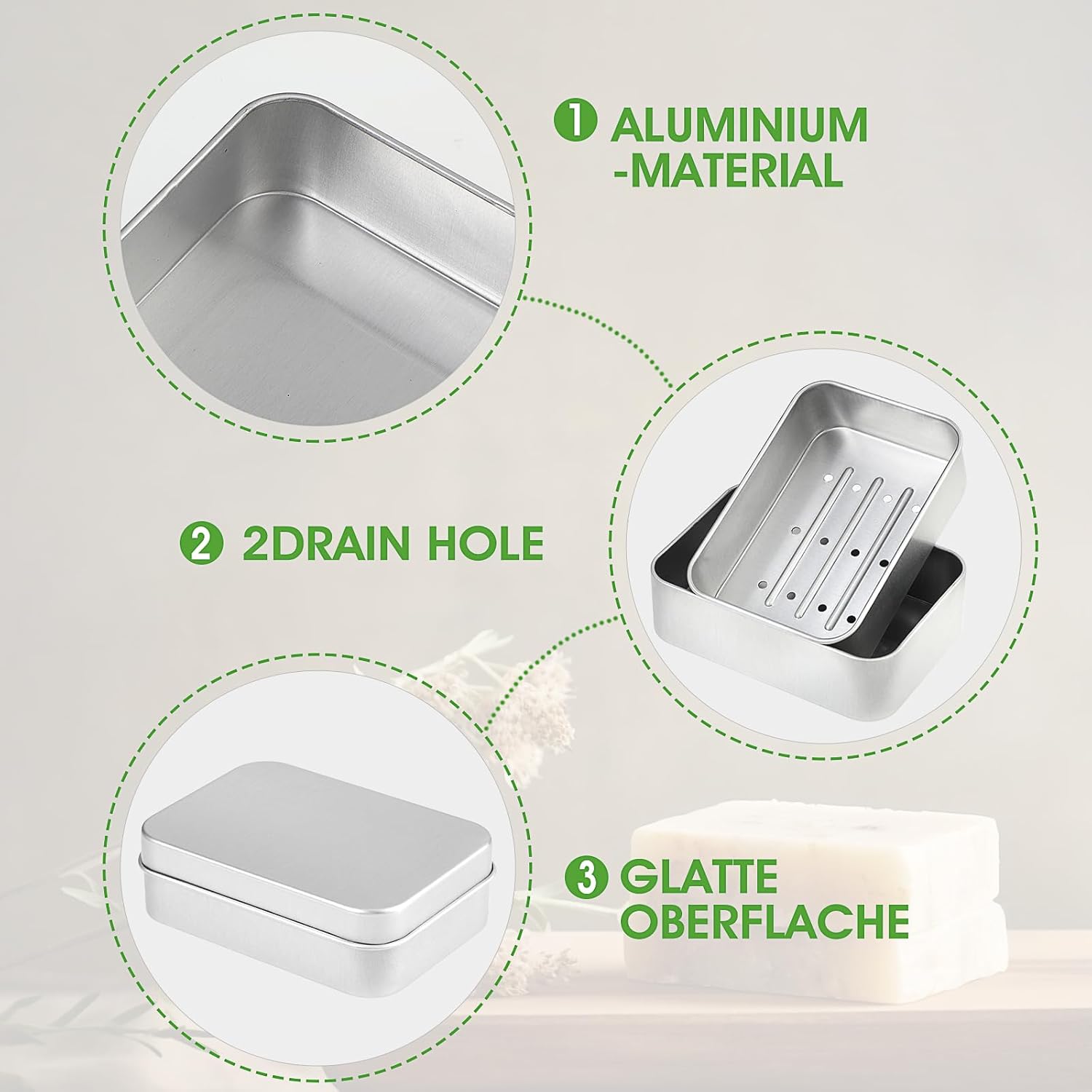 Ouligay Metal Soap Box - Durable Bar Soap Holder for Home and Travel