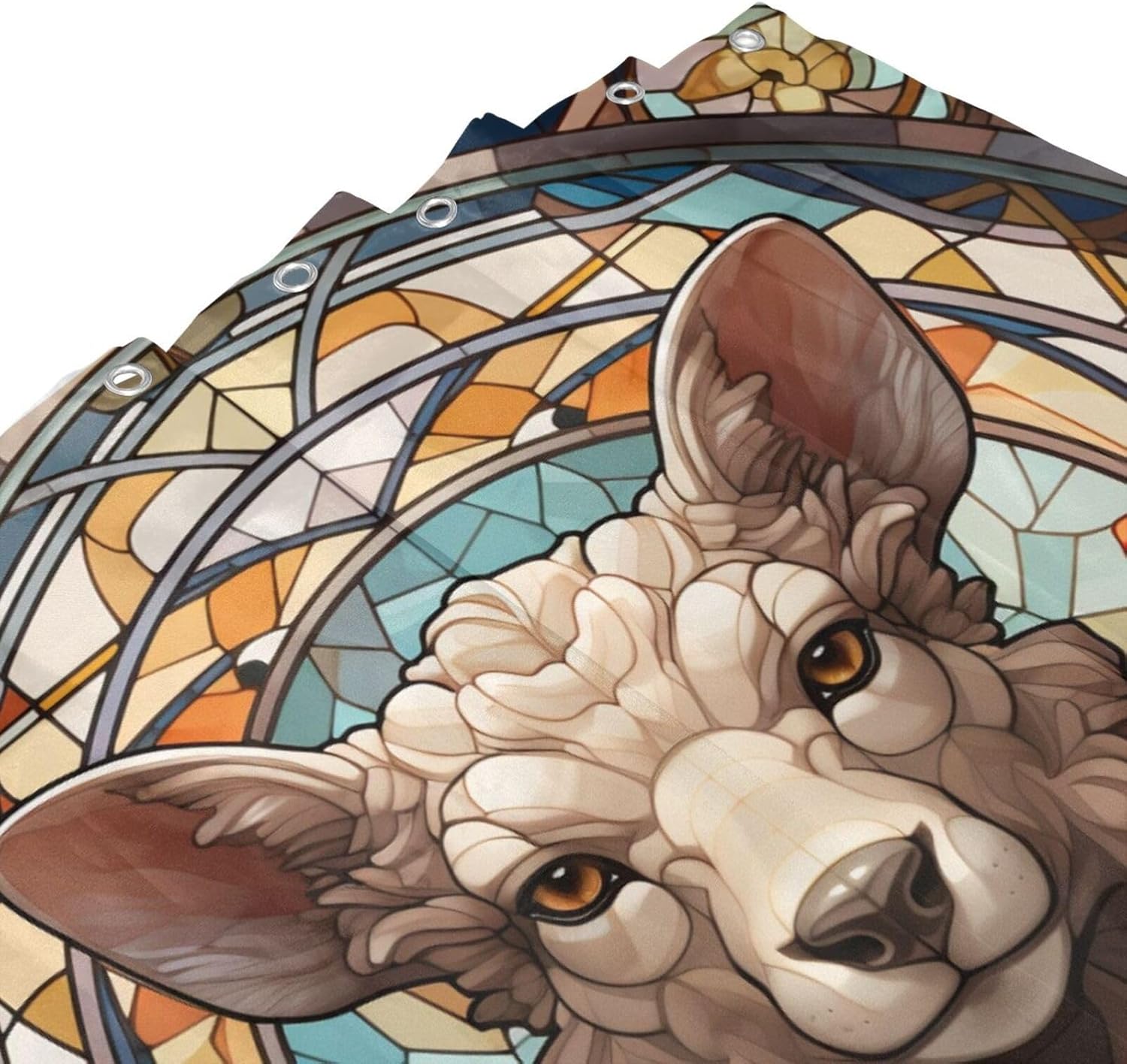 DAOWANGZUO Sheep Shower Curtain Set