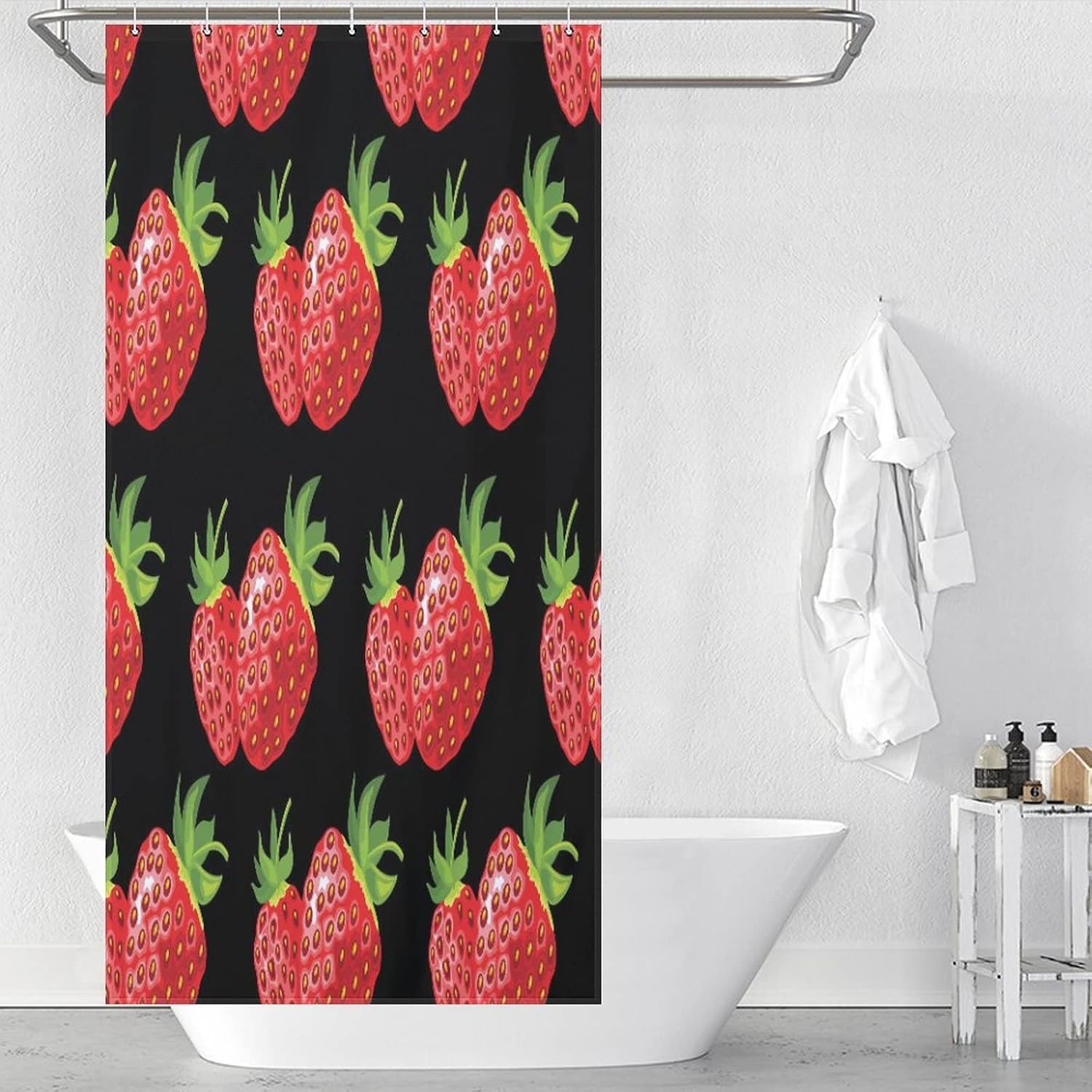 Sweet Natural Food Strawberry Shower Curtain 36x72 Inch