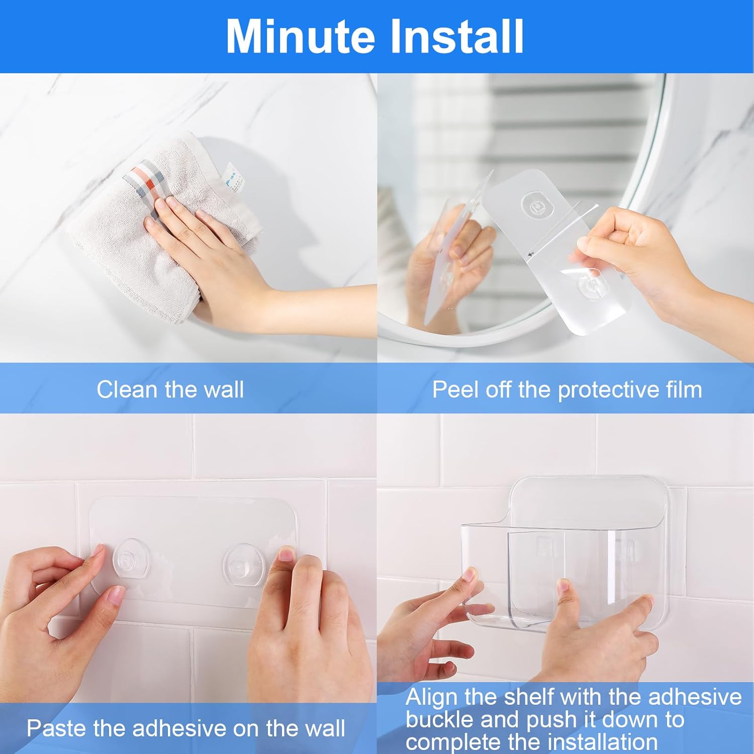 Diesisa 2 Pack Wall Mount Shower Caddy