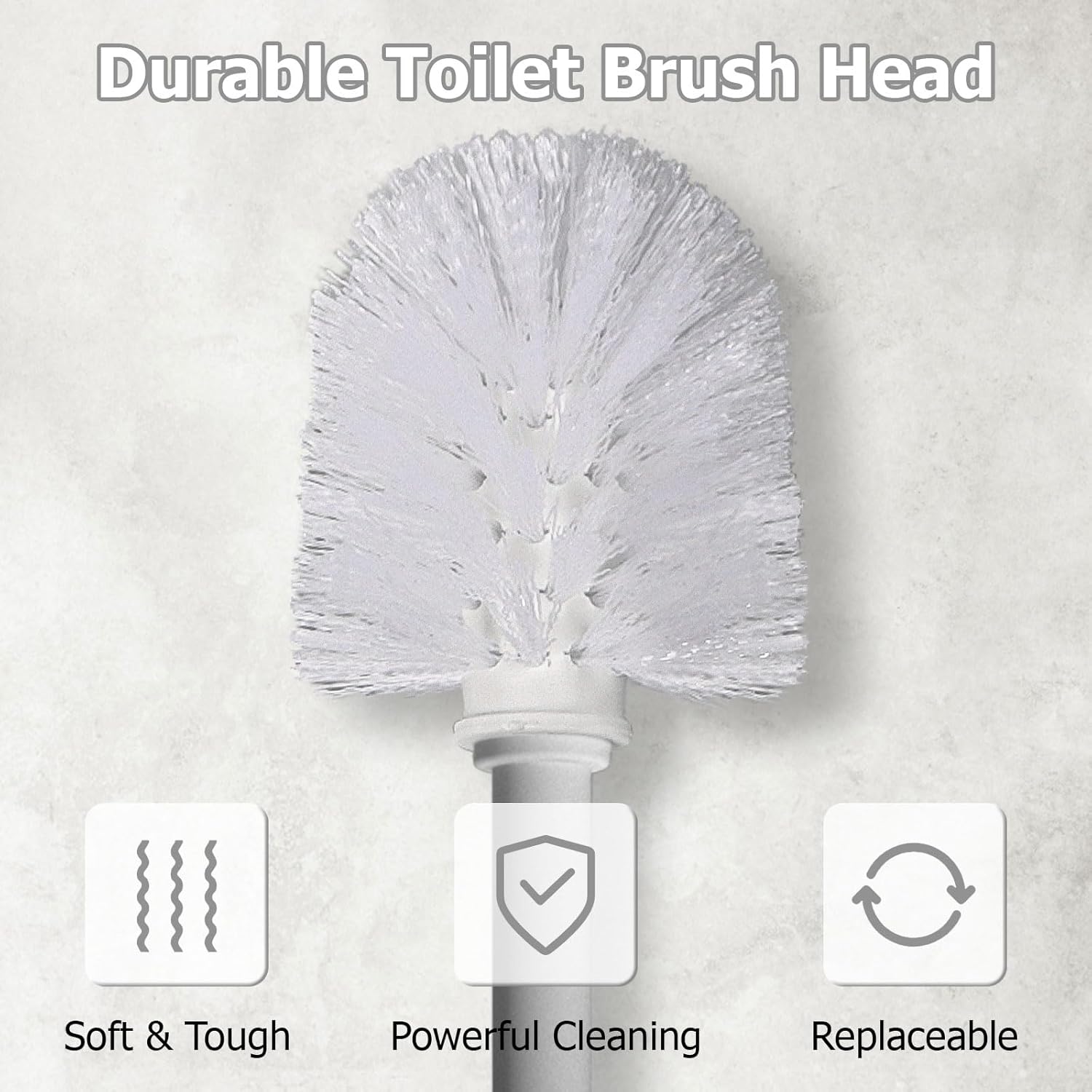 Topsky 2 Pack Toilet Brush Holder Set Gray