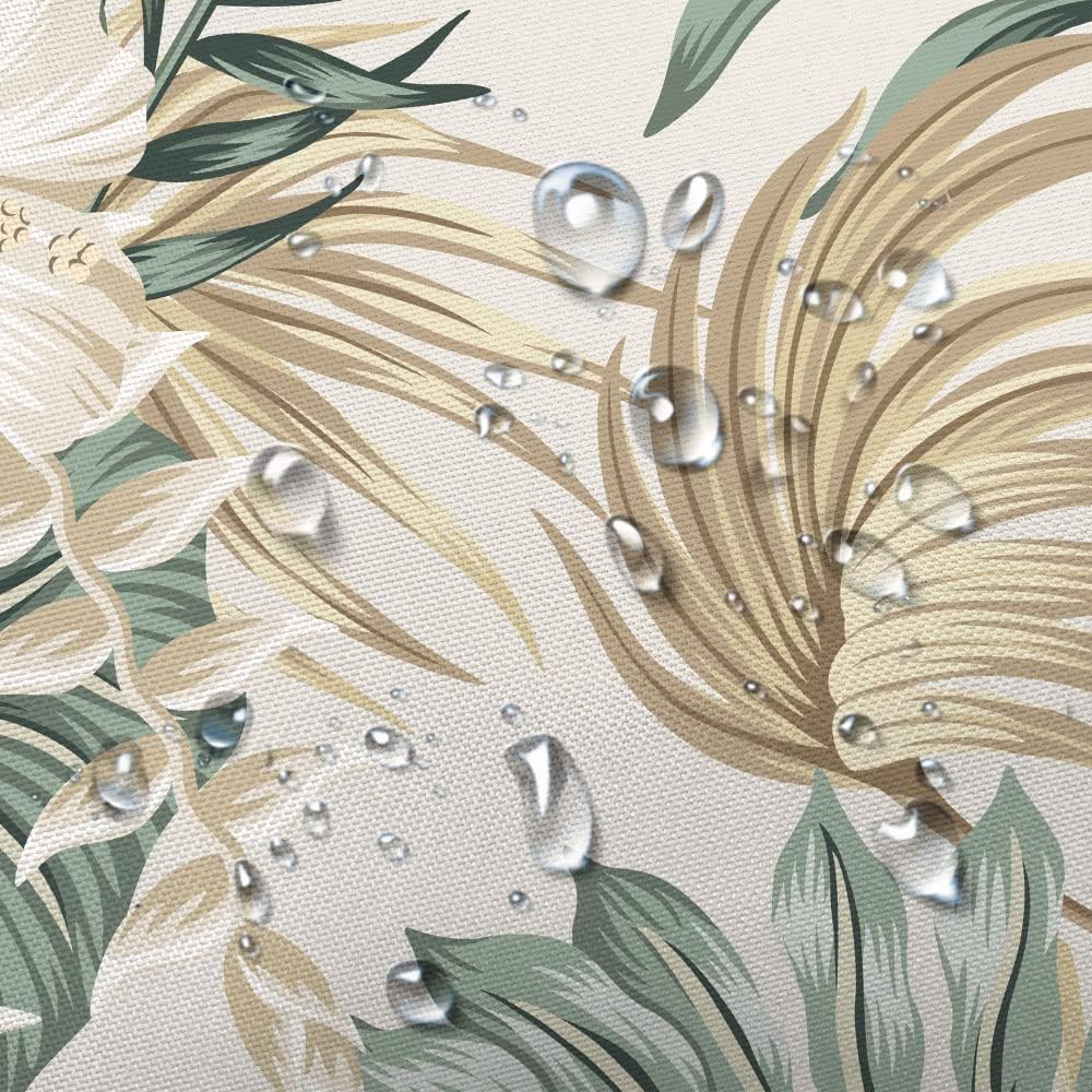 DYNH Tropical Flower Shower Curtain Set