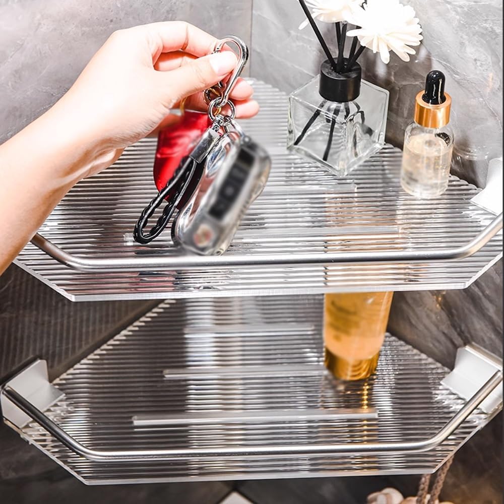 Shower Shelf Racks Bathroom Organizer Caddy with Hooks