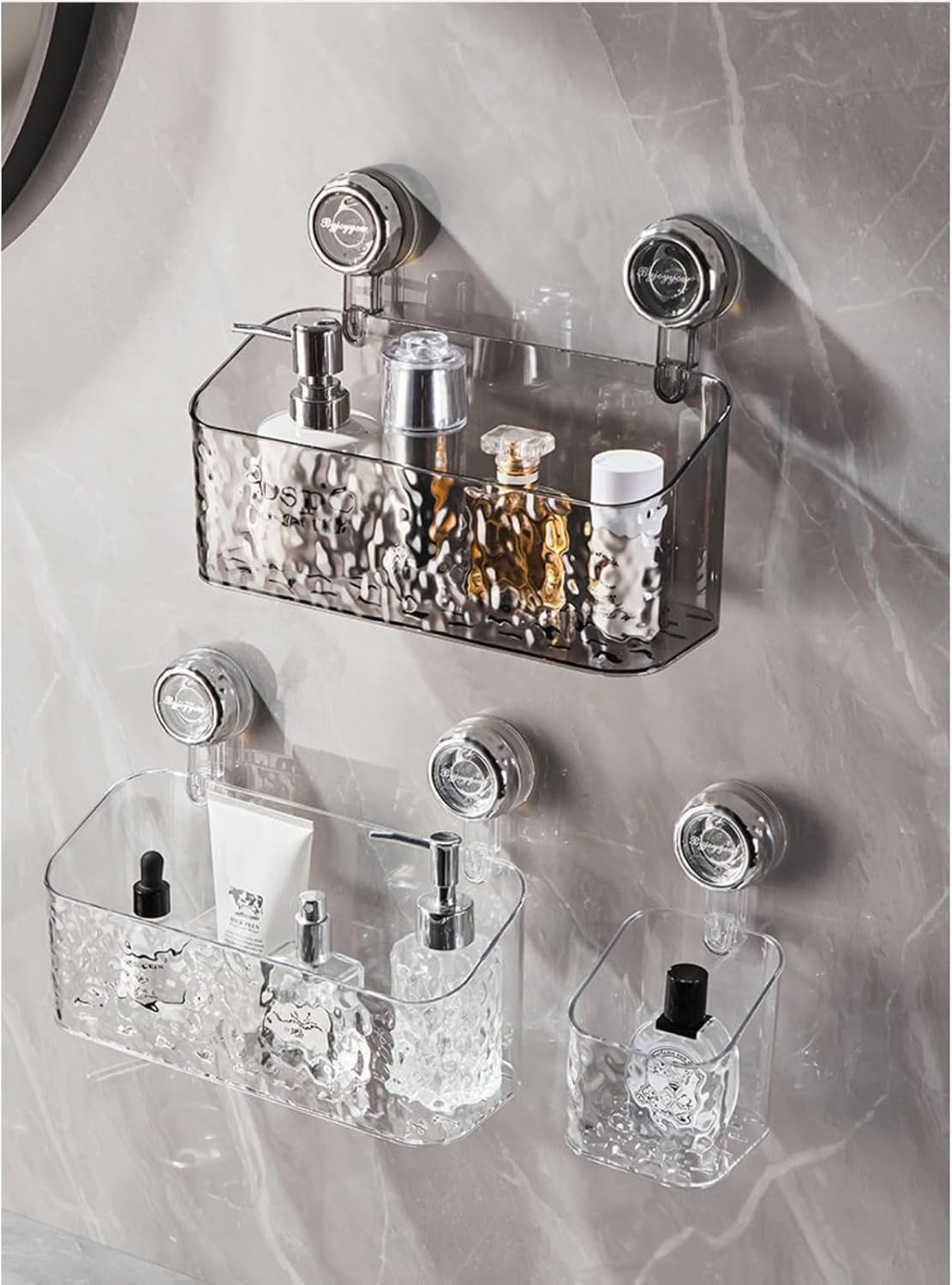 Nest Grip Suction Cup Shelf - Glacier Pattern Design