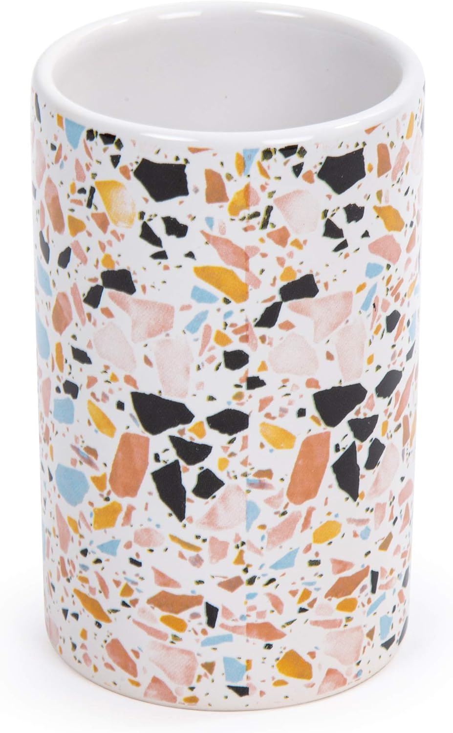 Bodico 3-Piece Marble Terrazzo Print Bathroom Accessory Set Orange