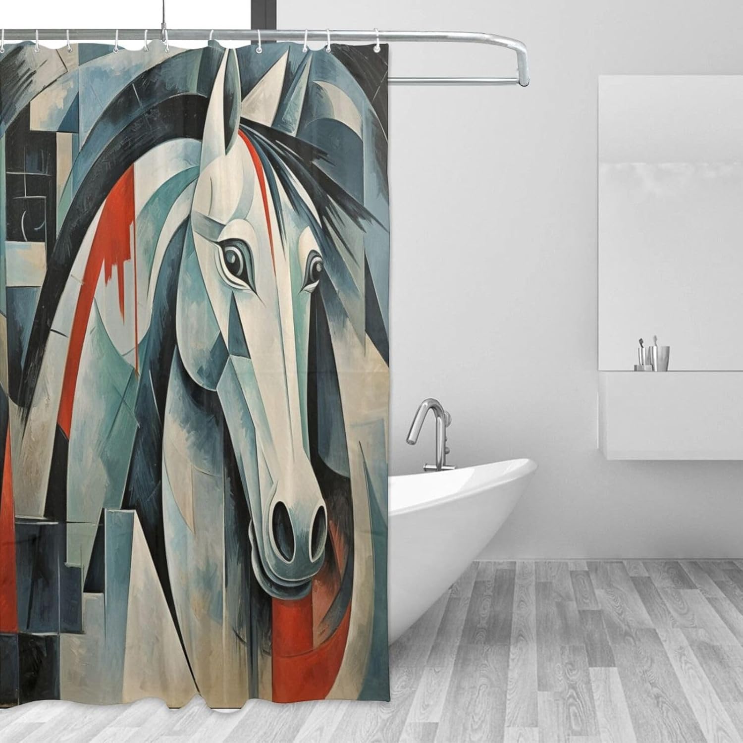 DAOWANGZUO Horse Shower Curtain Set 72x72in