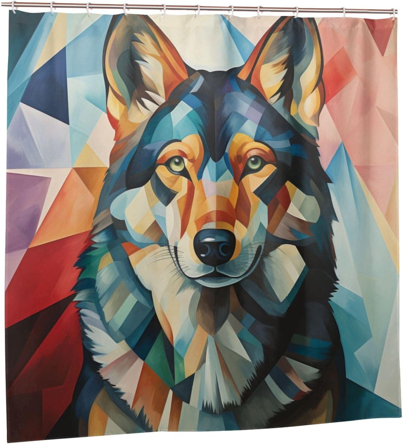 DAOWANGZUO Black Dog Bohemian Shower Curtain Set