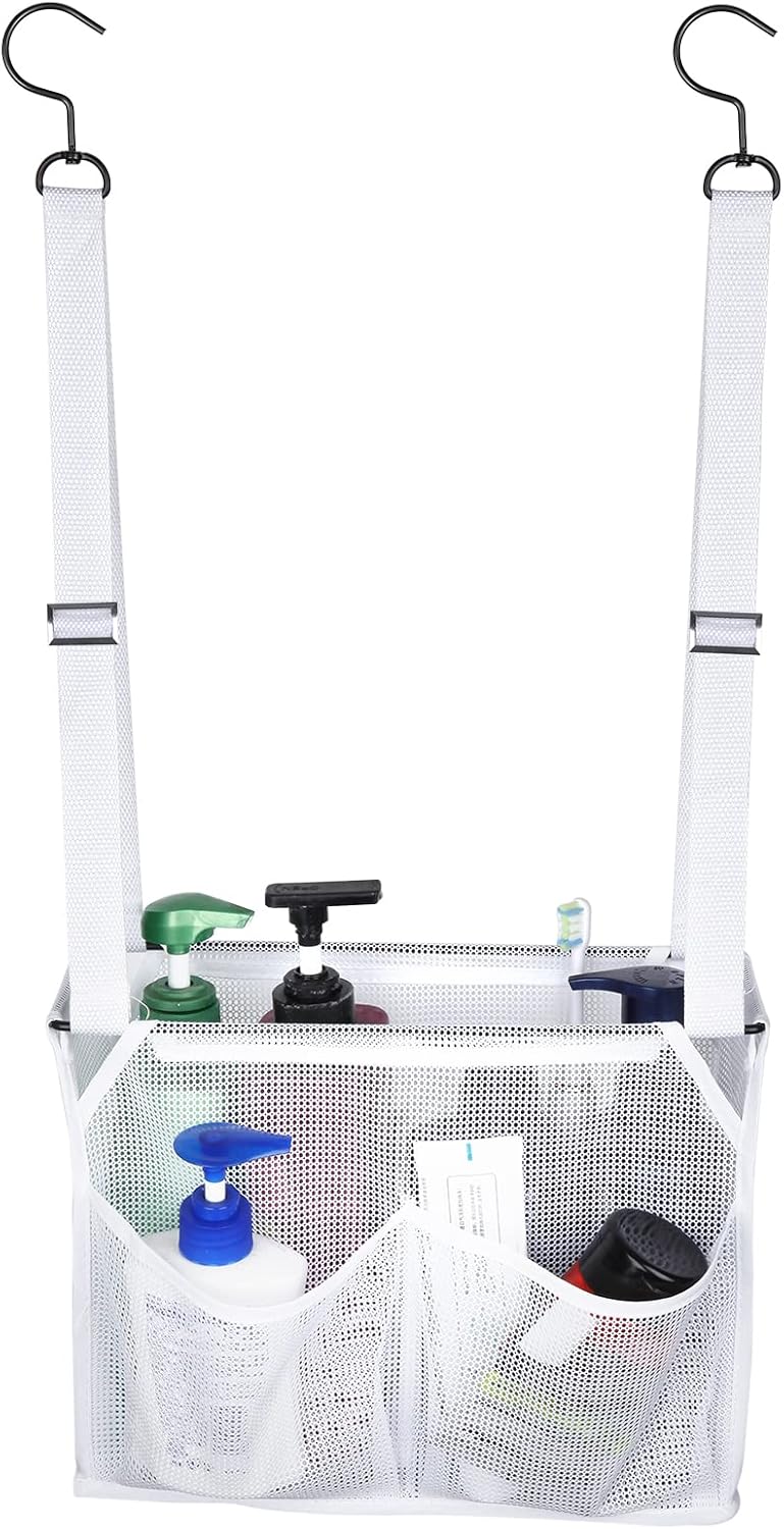 Phying Hanging Mesh Shower Caddy with 4 Pockets