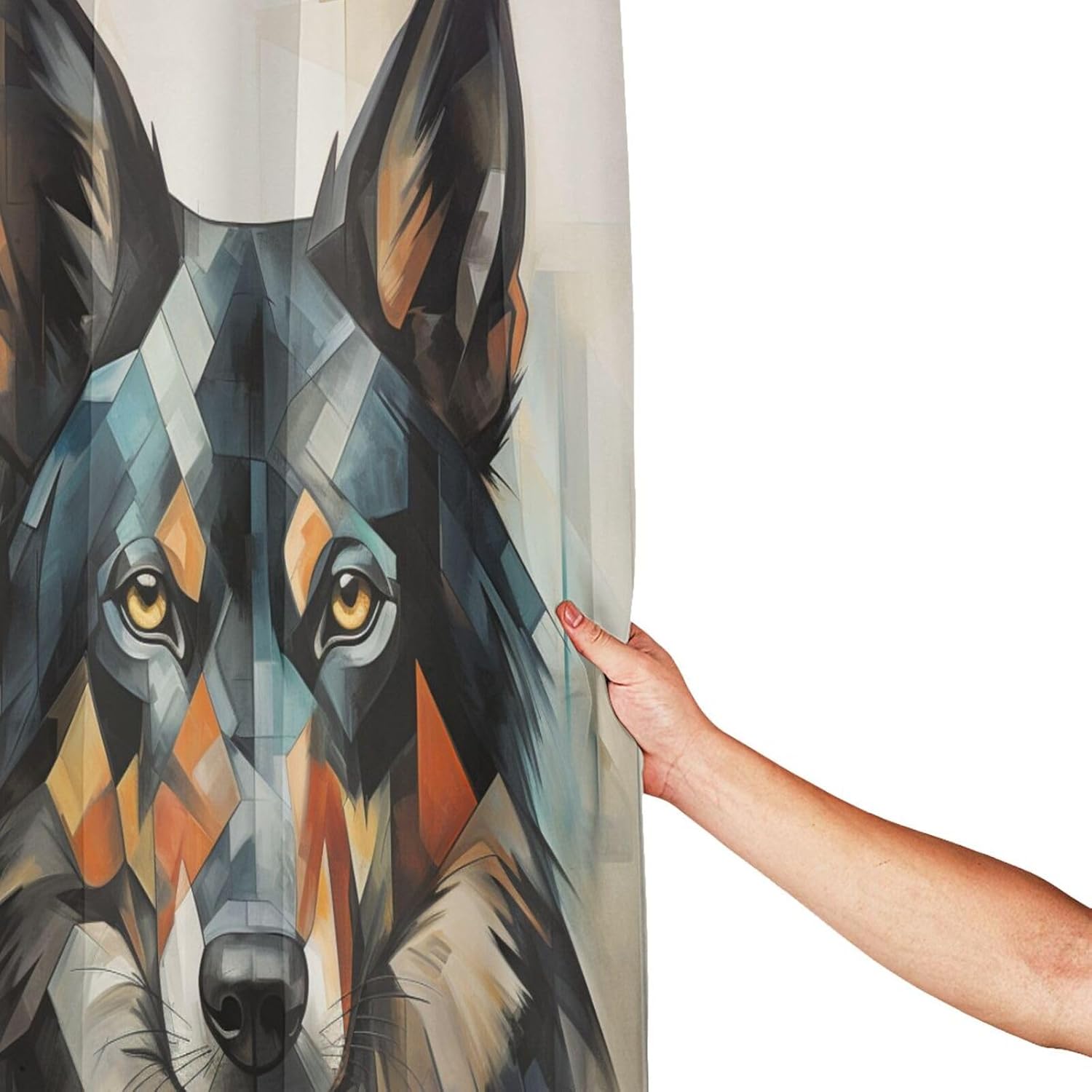 DAOWANGZUO Black Dog Shower Curtain Set 72x72in