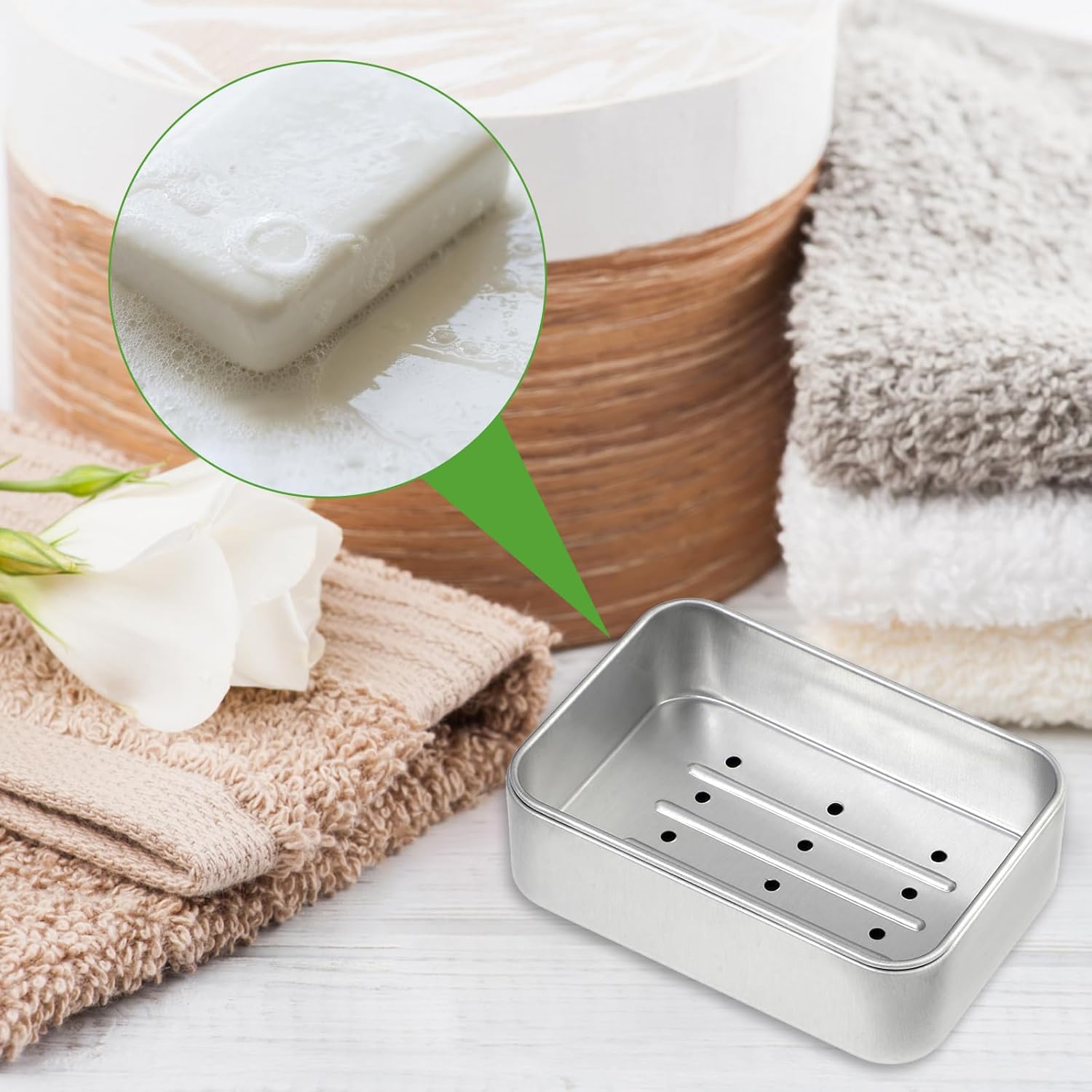 Ouligay Metal Soap Box - Durable Bar Soap Holder for Home and Travel