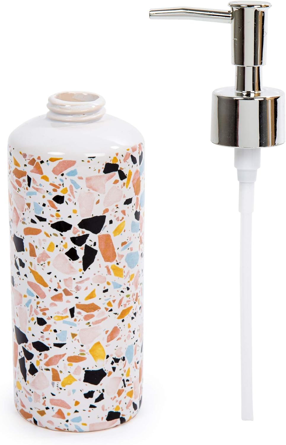 Bodico 3-Piece Marble Terrazzo Print Bathroom Accessory Set Orange