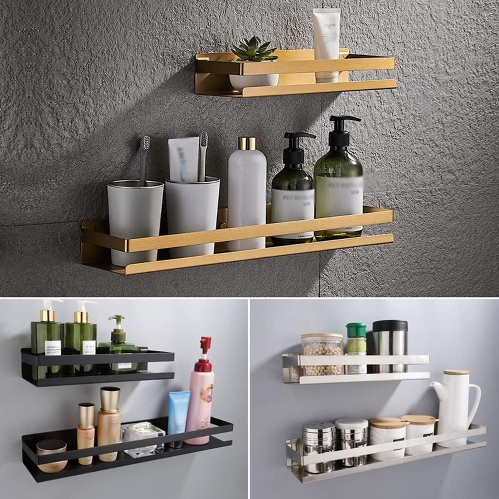 Shower Caddy Black 20cm Wall Mount Organizer
