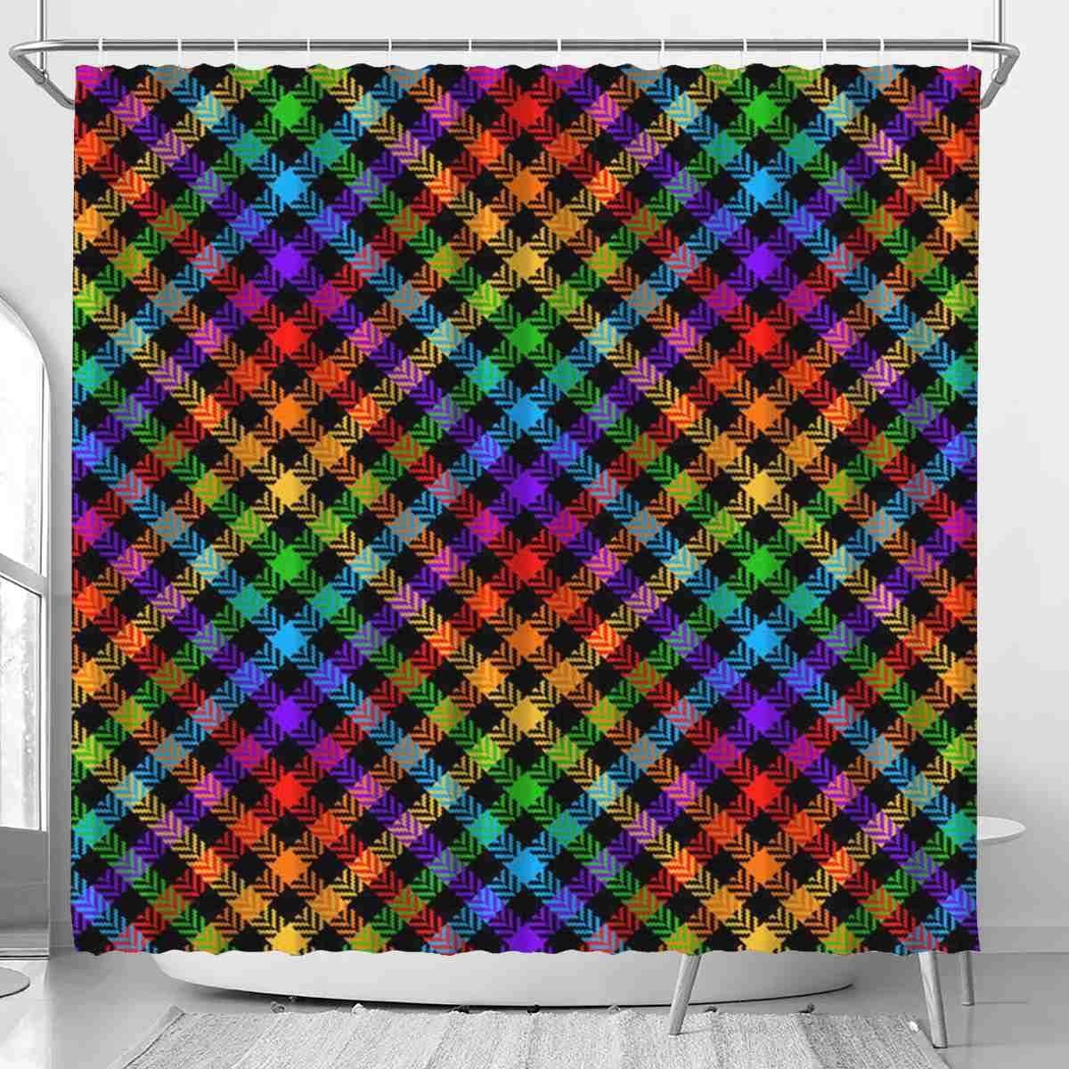 VISALUNA Shower Curtain Set with 12 Hooks 72x72in