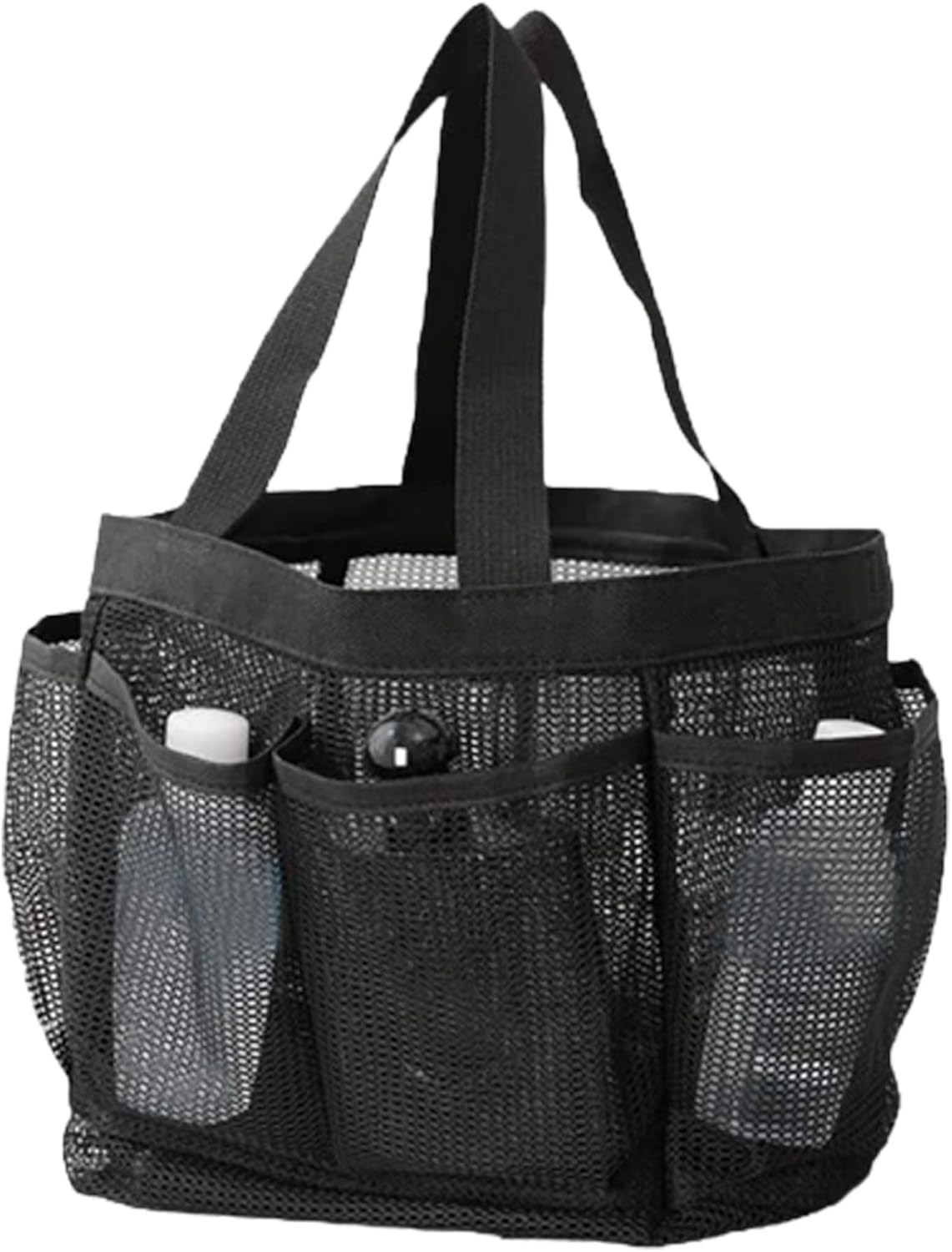 Hperu 8-Pocket Shower Tote Bag 22x22x22cm Black