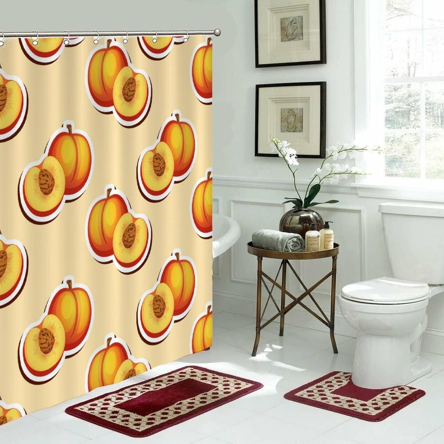Funny Fruit Shower Curtain Liner Set 47 x 71