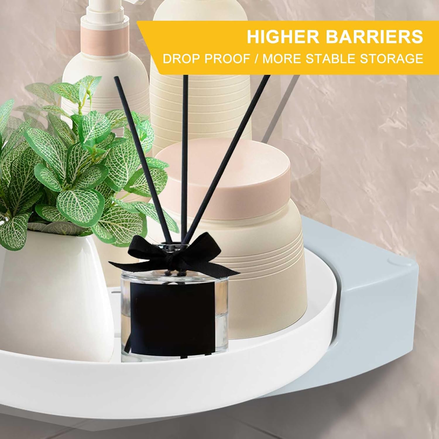 Qivine 360 Rotating Corner Shower Shelf
