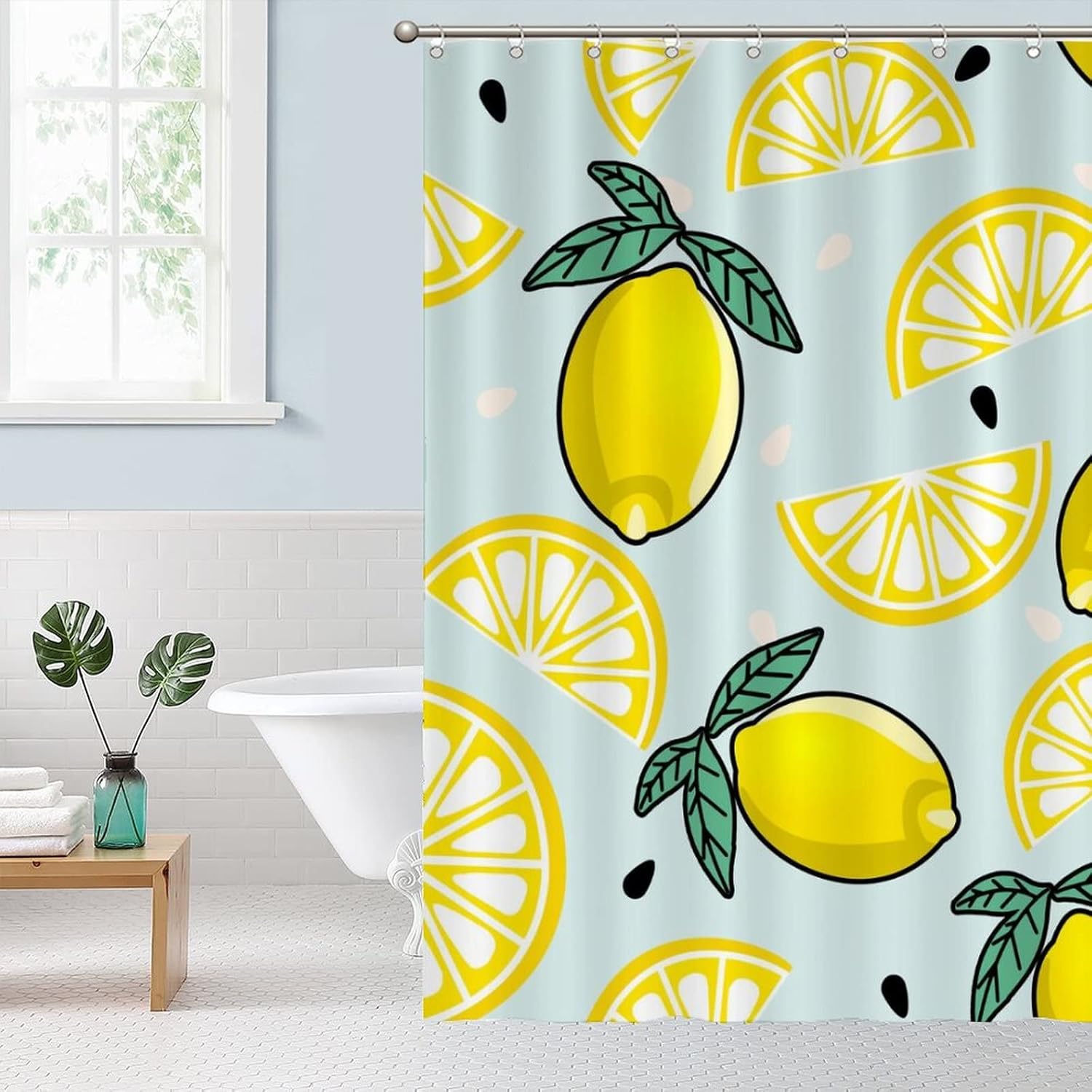 Funny Fruit Shower Curtain Liner Set 71 x 79