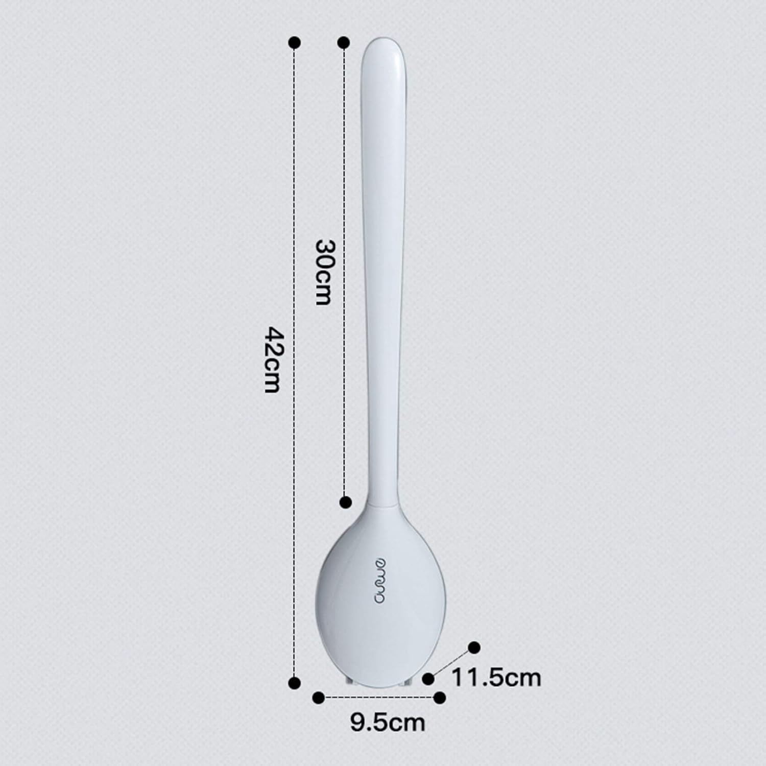 NLIAN Silicone Toilet Brush with Holder Gray