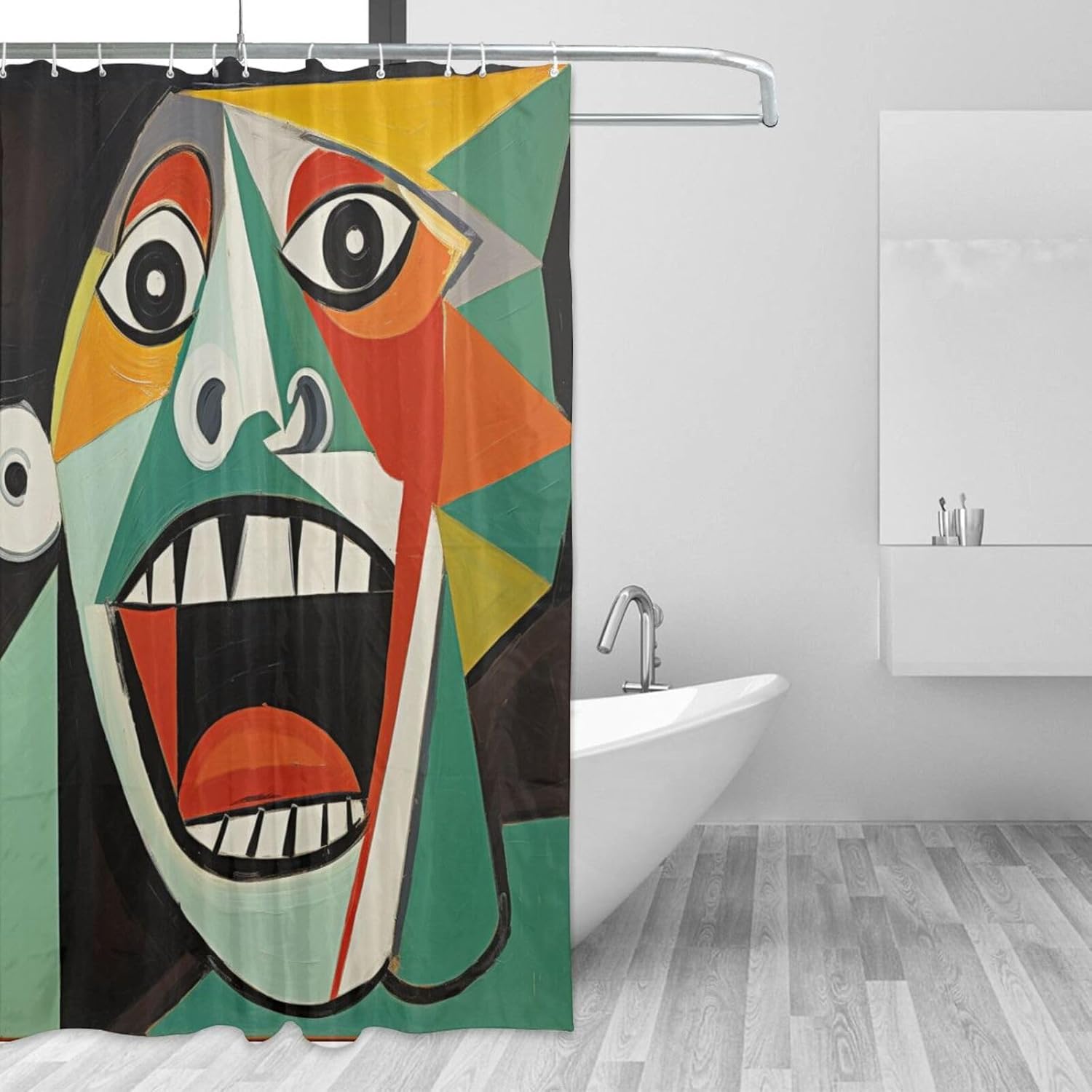 DAOWANGZUO Laughing Boy Boho Shower Curtain Set