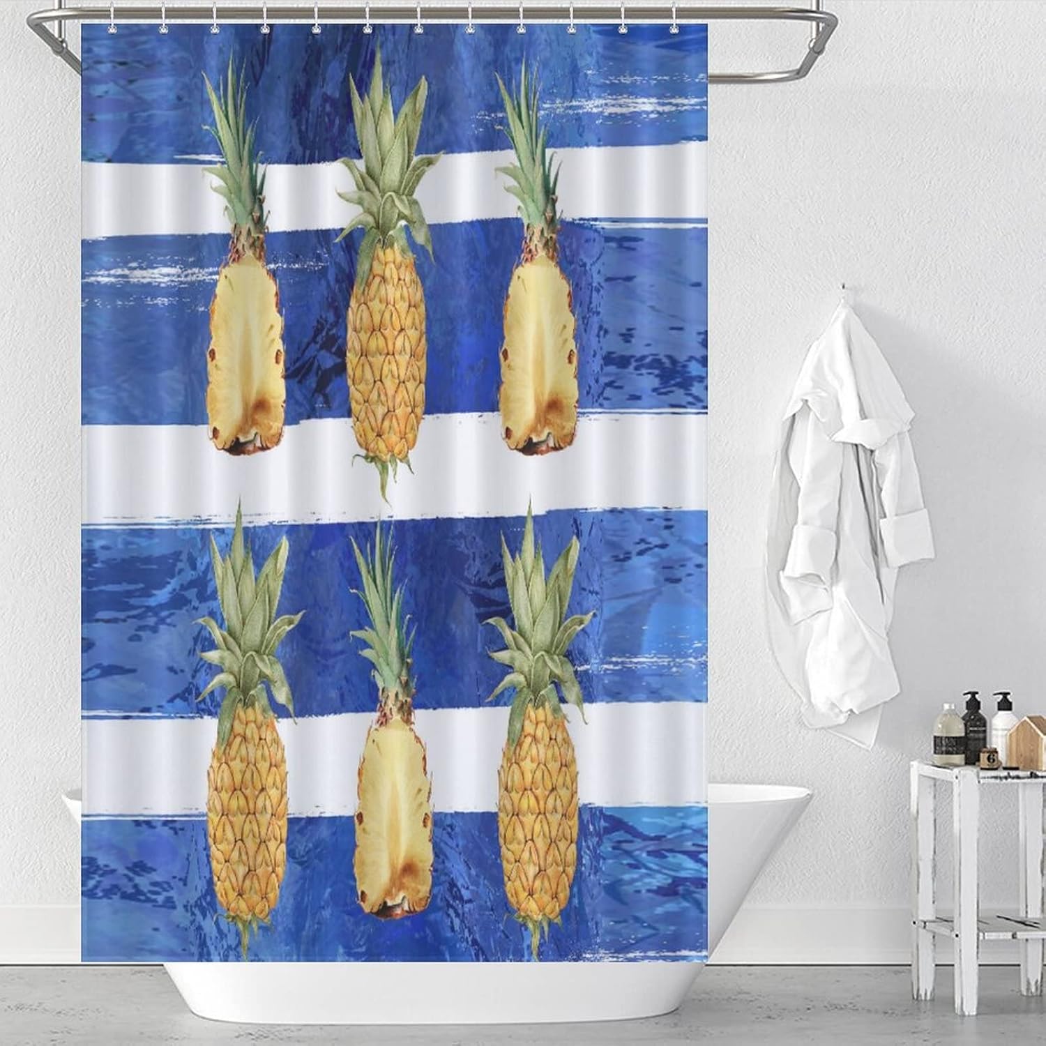 Sweet Natural Food Shower Curtain Lemon Summer Fruit Bath Decor