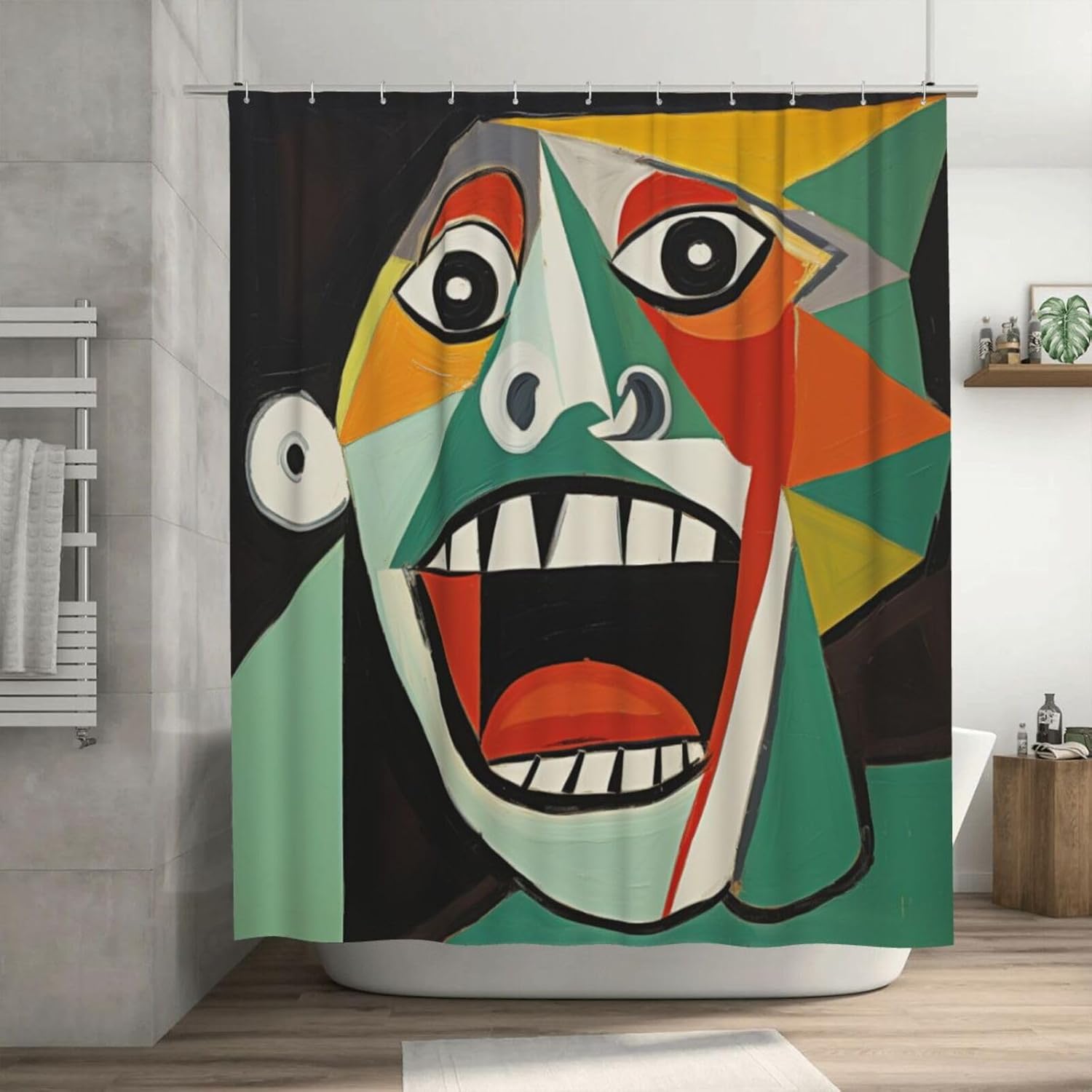 DAOWANGZUO Laughing Boy Boho Shower Curtain Set