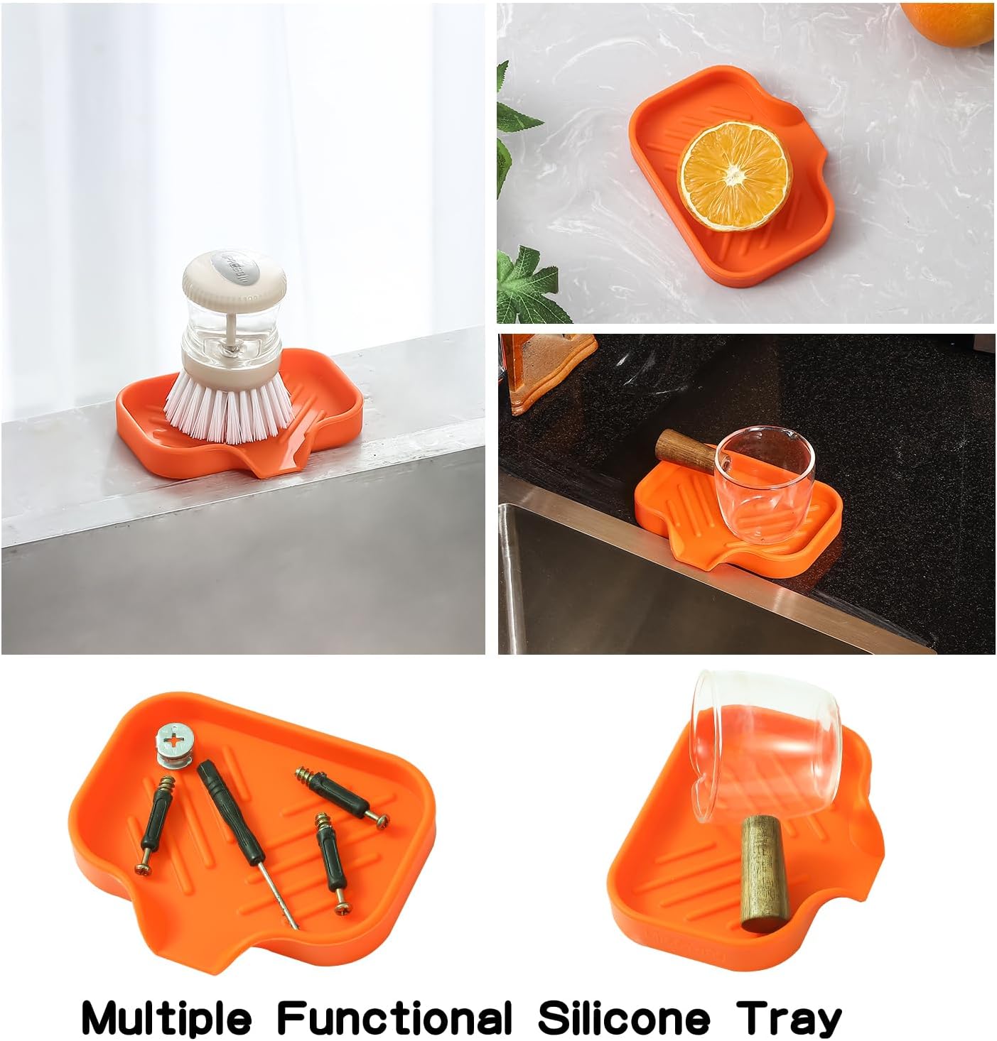 MicoYang Silicone Soap Dish with Drain Spout - 49x32 1