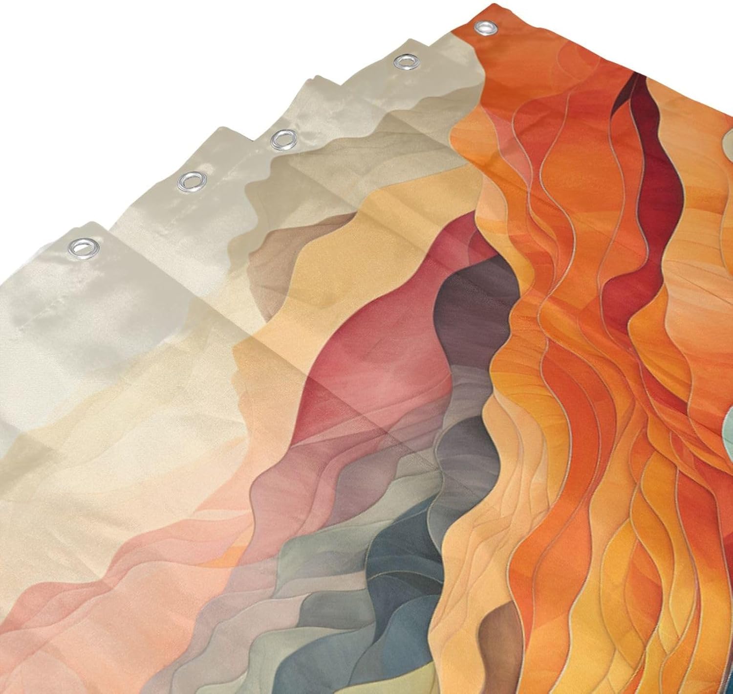 DAOWANGZUO Mountain Shower Curtain Set 72x72in 1