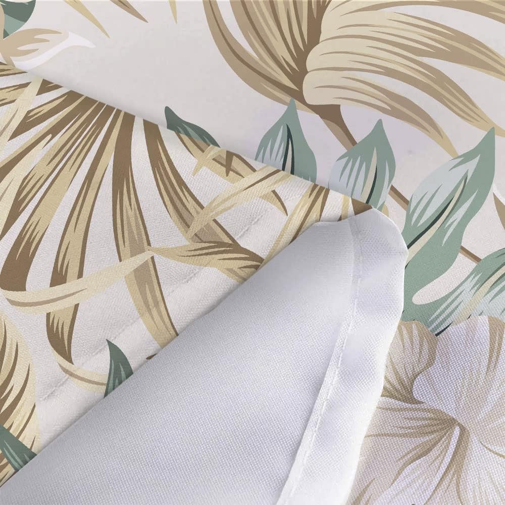 DYNH Tropical Flower Shower Curtain Set