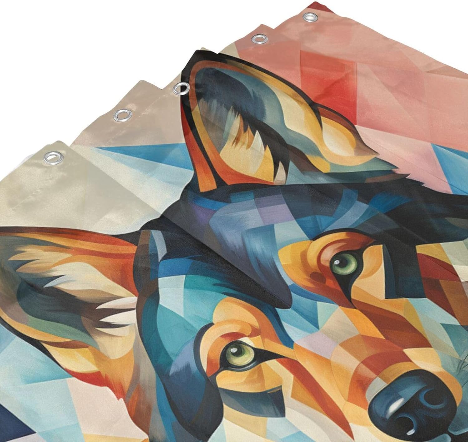 DAOWANGZUO Black Dog Bohemian Shower Curtain Set