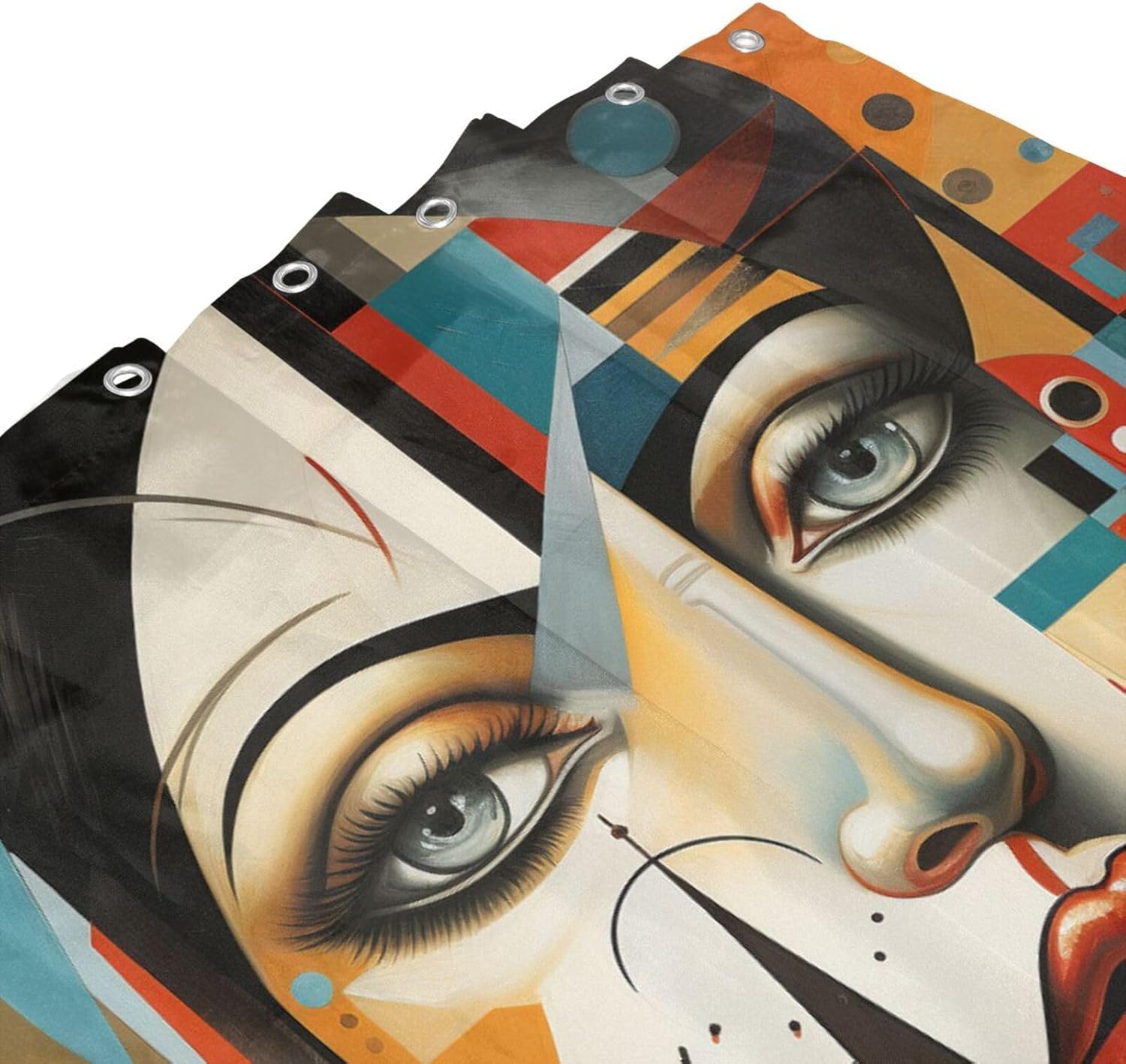 DAOWANGZUO Female Face Shower Curtain Set 72x72in